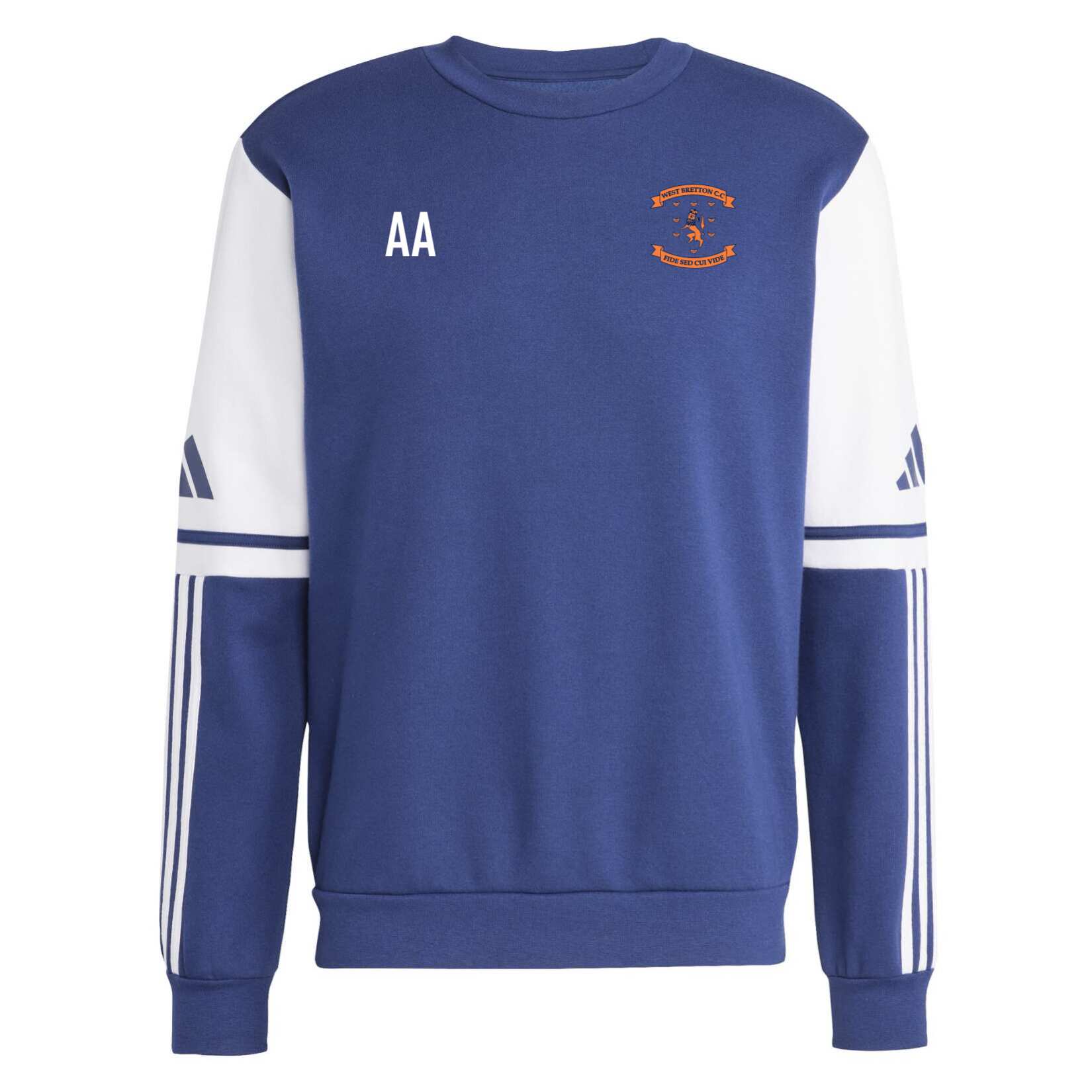 adidas Squadra 25 Sweat Crew Top - Team Navy Blue/White