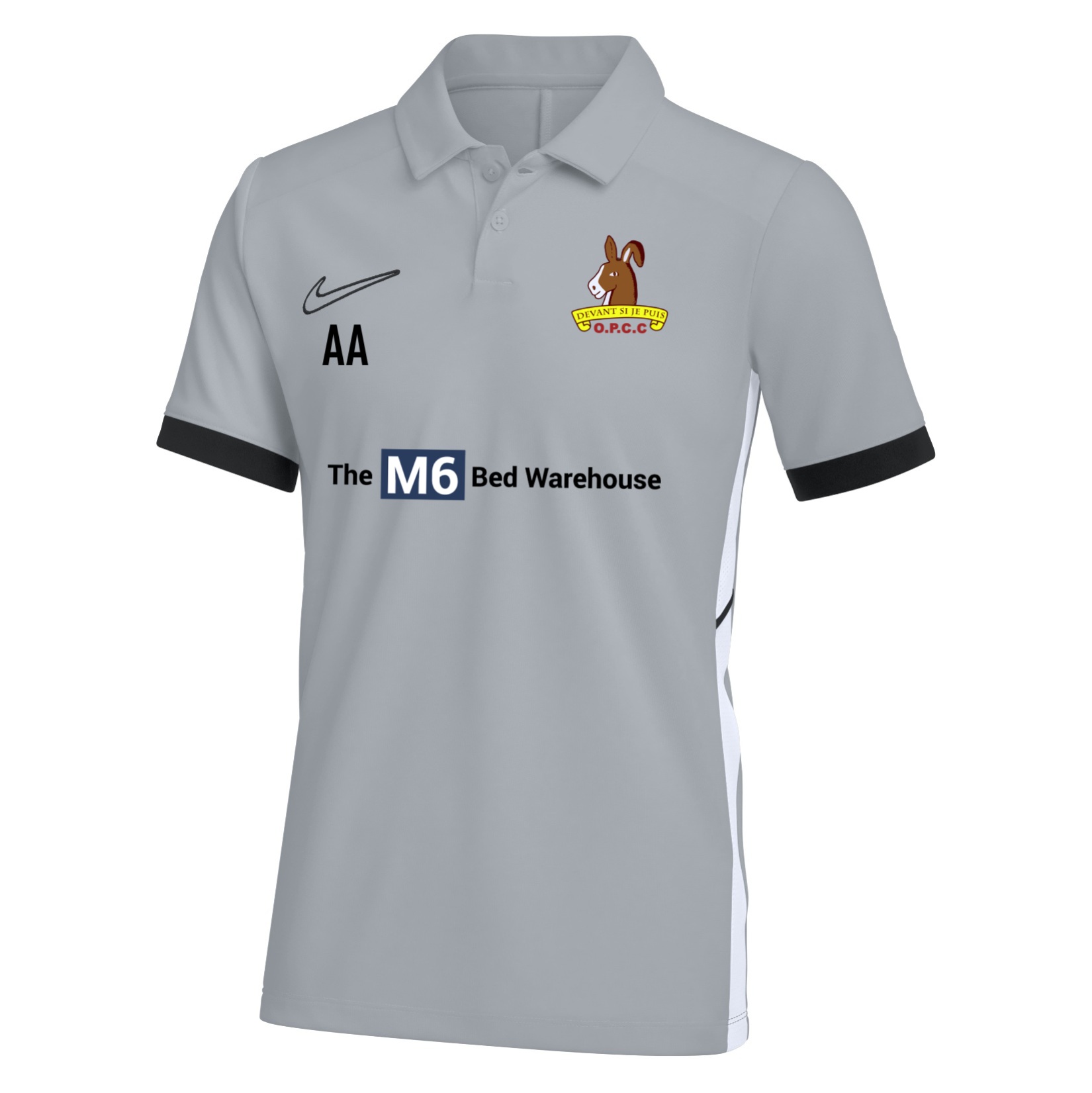Nike Dri-FIT Academy 25 Polo - Wolf Grey/Black/White