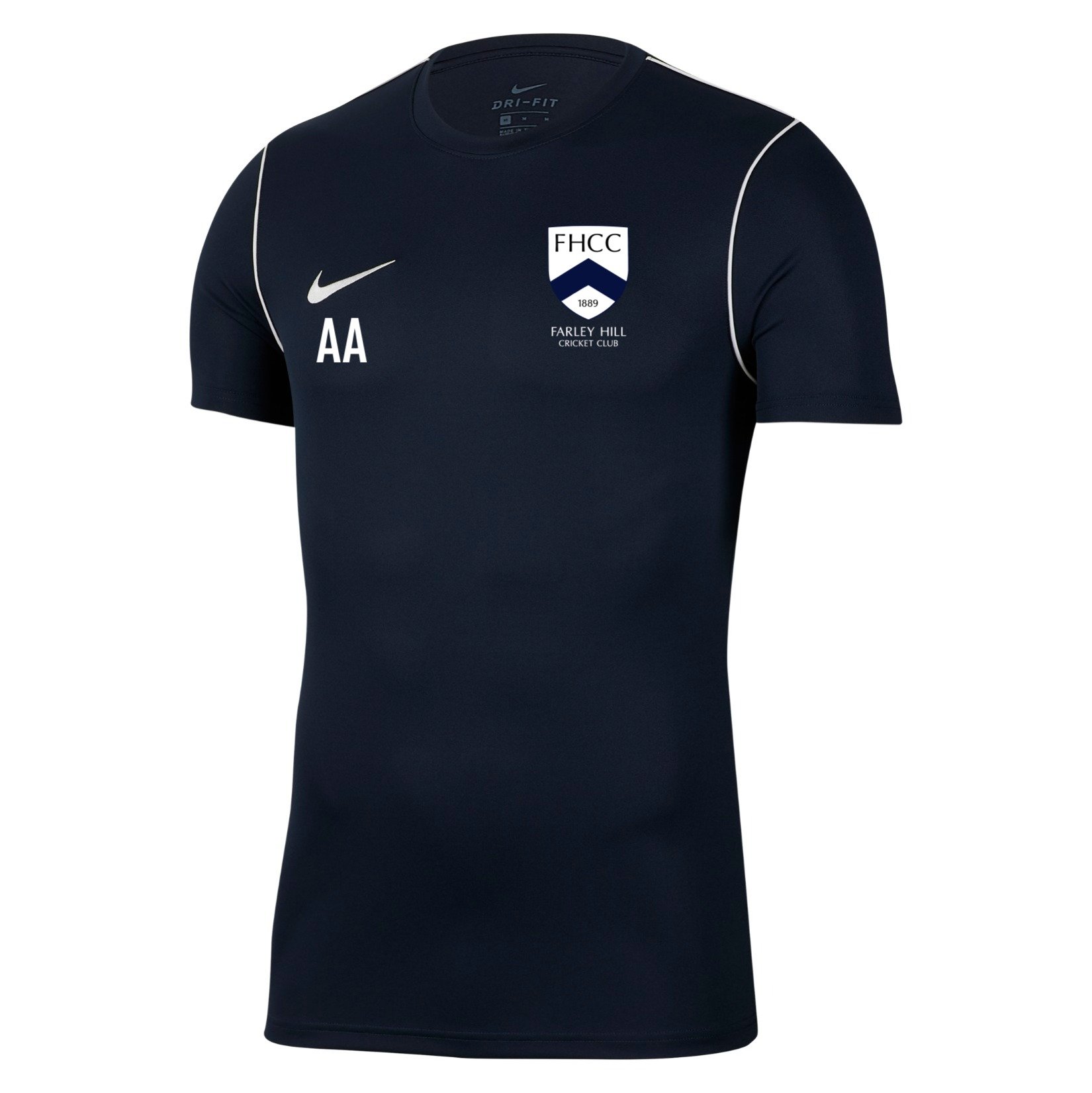 Nike Park 20 Short Sleeve Training Tee - Obsidian/White/White