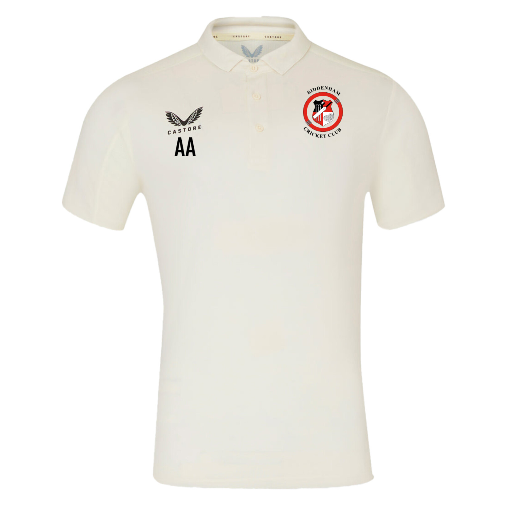 Castore Cricket SS Polo - CREAM/BLACK