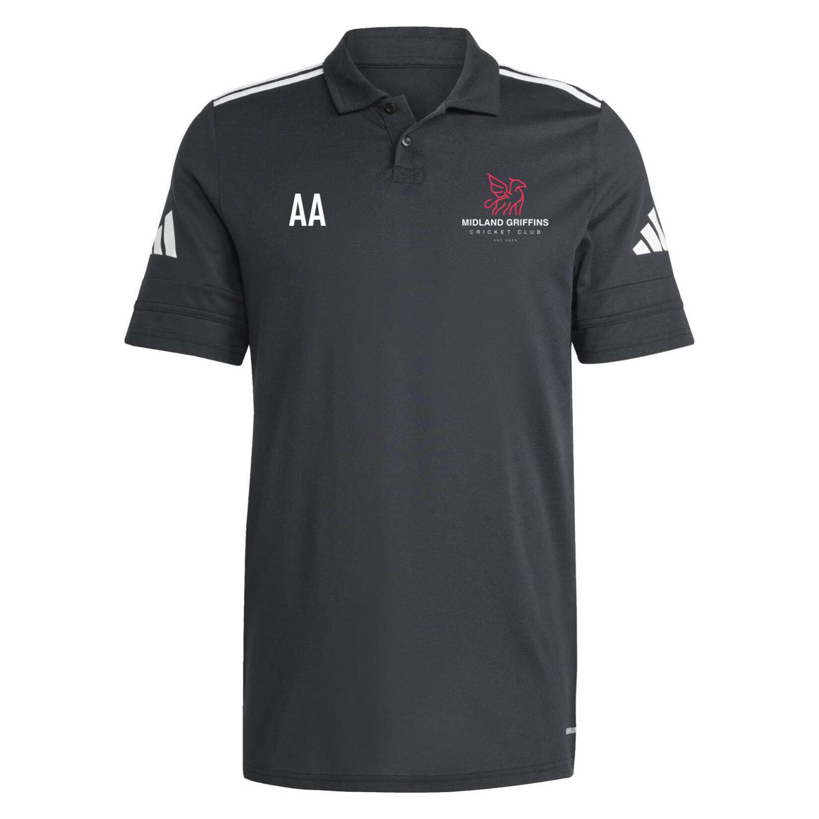 adidas Squadra 25 Cotton Polo - Black/White
