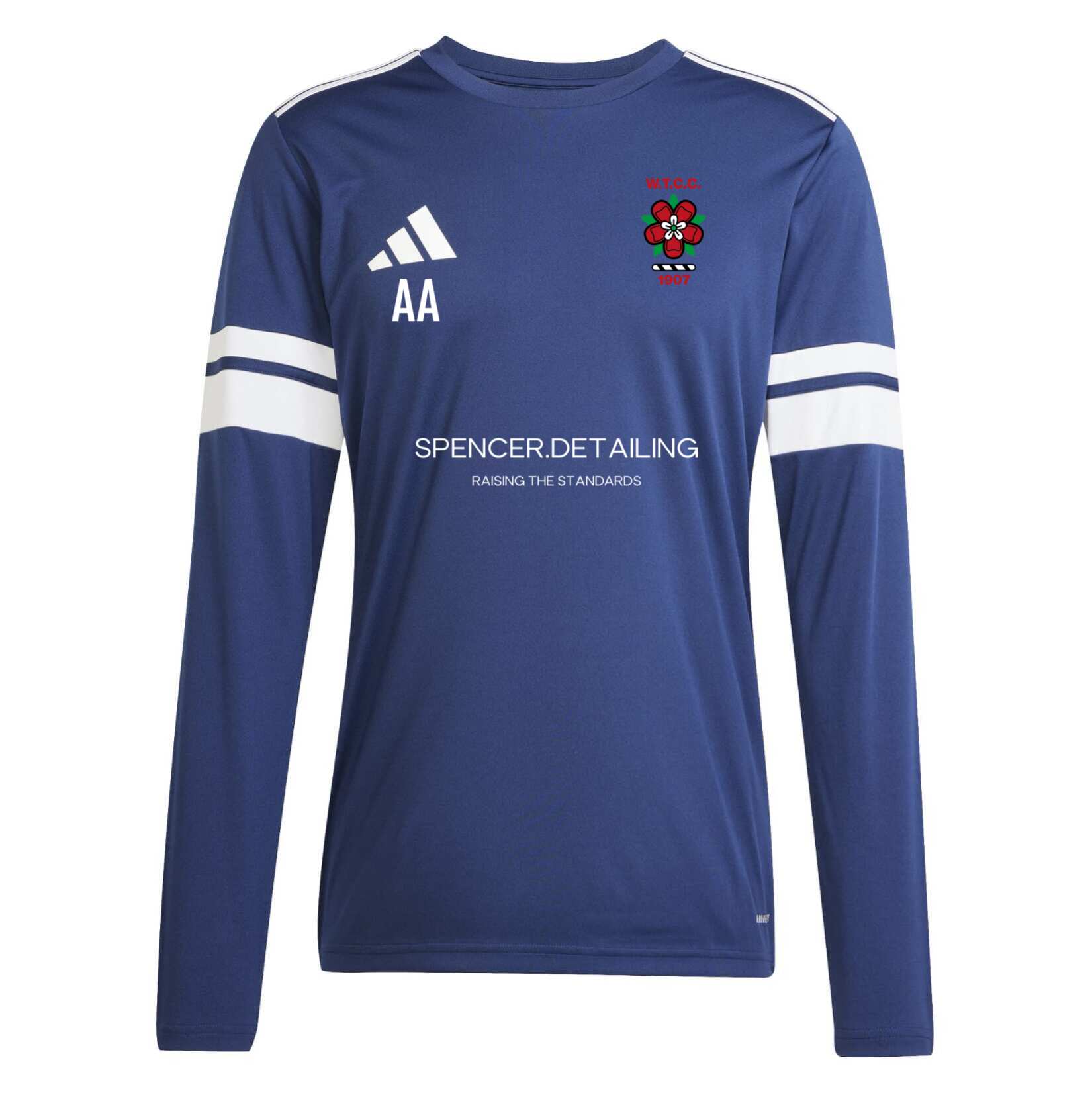 adidas Squadra 25 Long-Sleeve Jersey - Team Navy Blue/White
