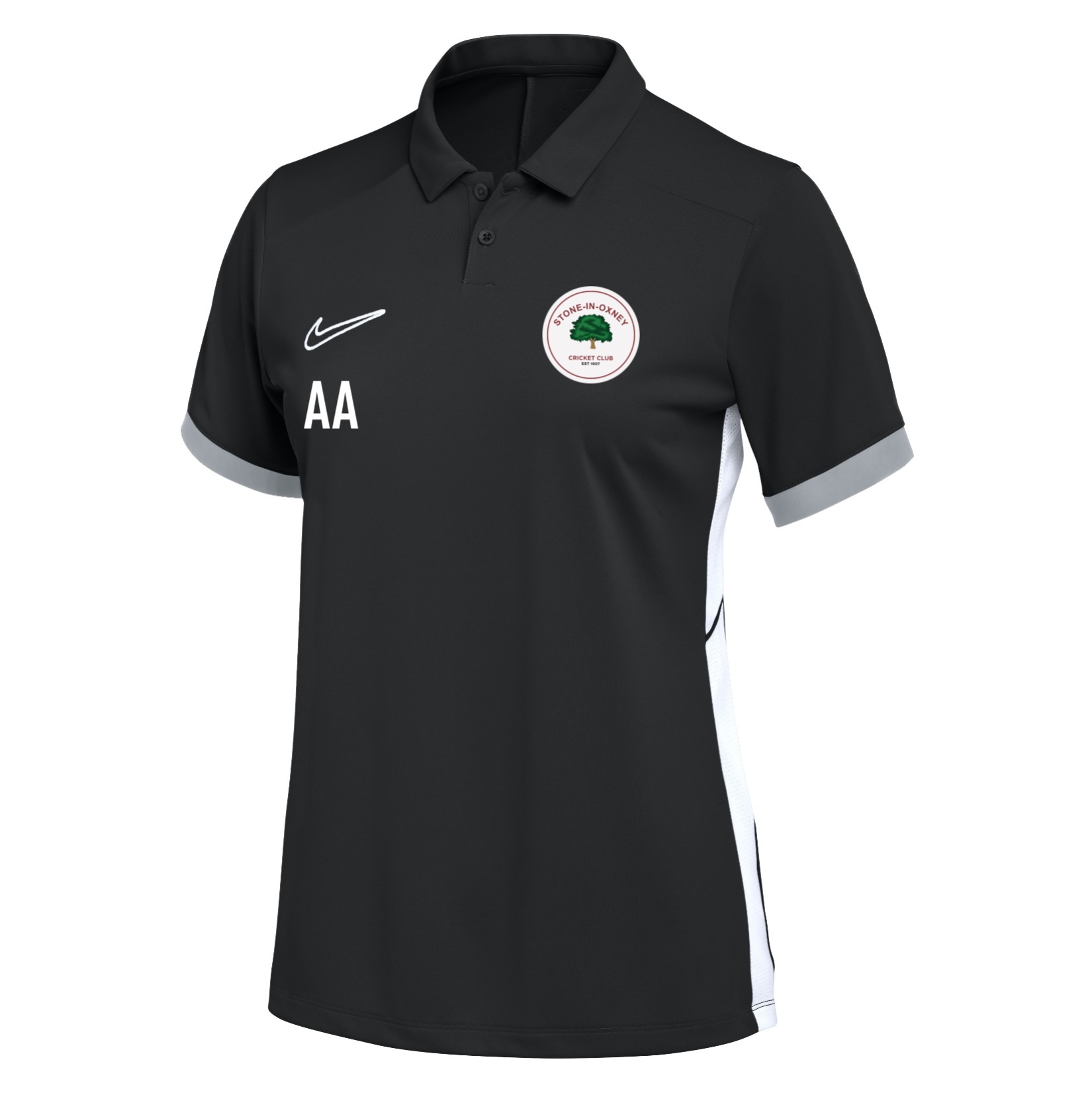 Nike Dri-FIT Academy 25 Polo (W) - Black/White/White