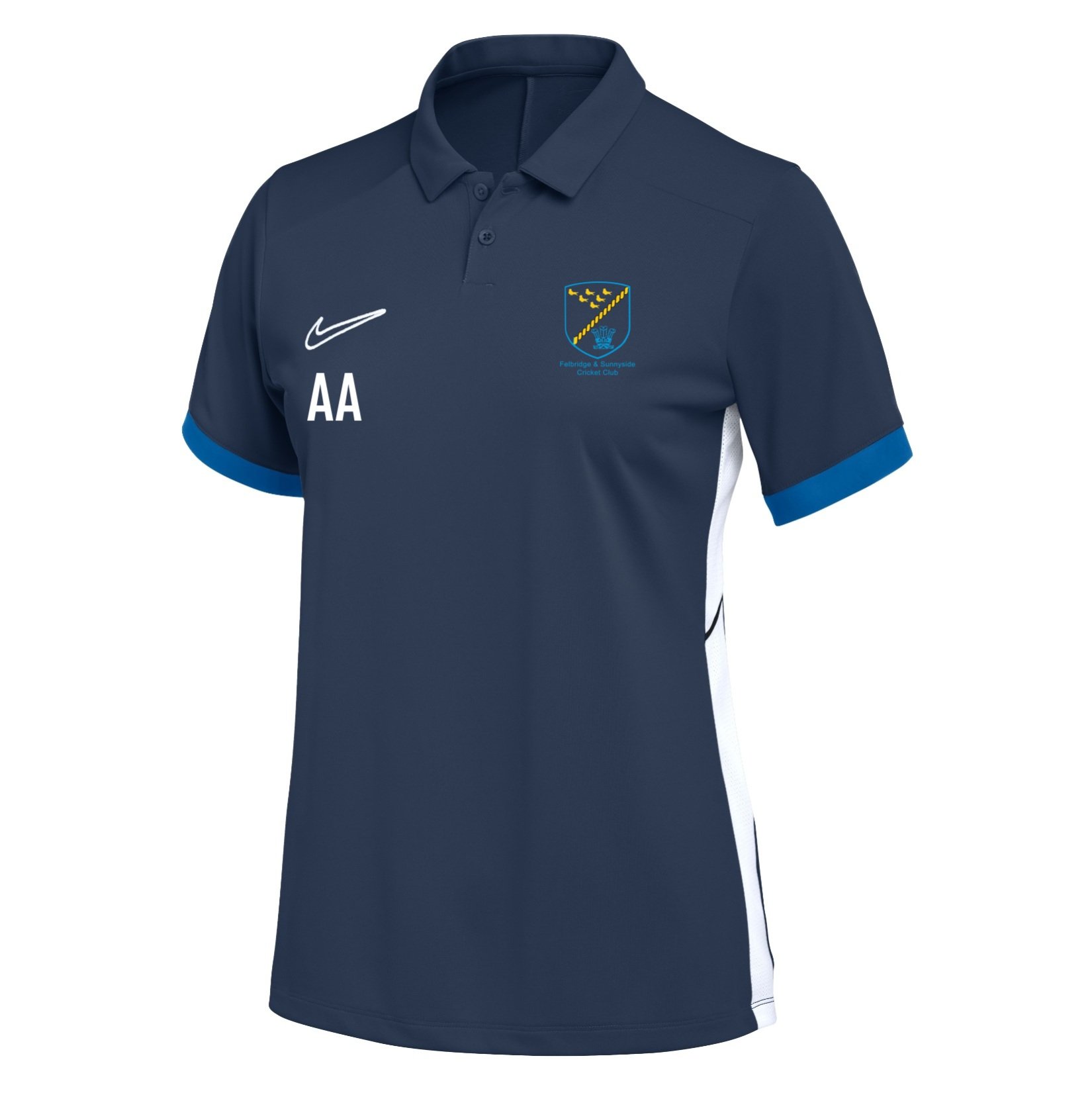 Nike Dri-FIT Academy 25 Polo (W) - Obsidian/Royal Blue/White