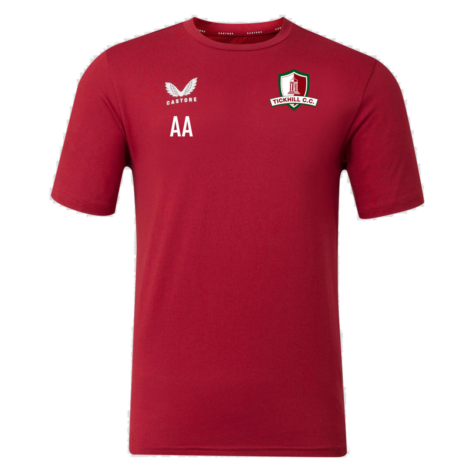 Castore Cotton Leisure T-Shirt - Claret/White