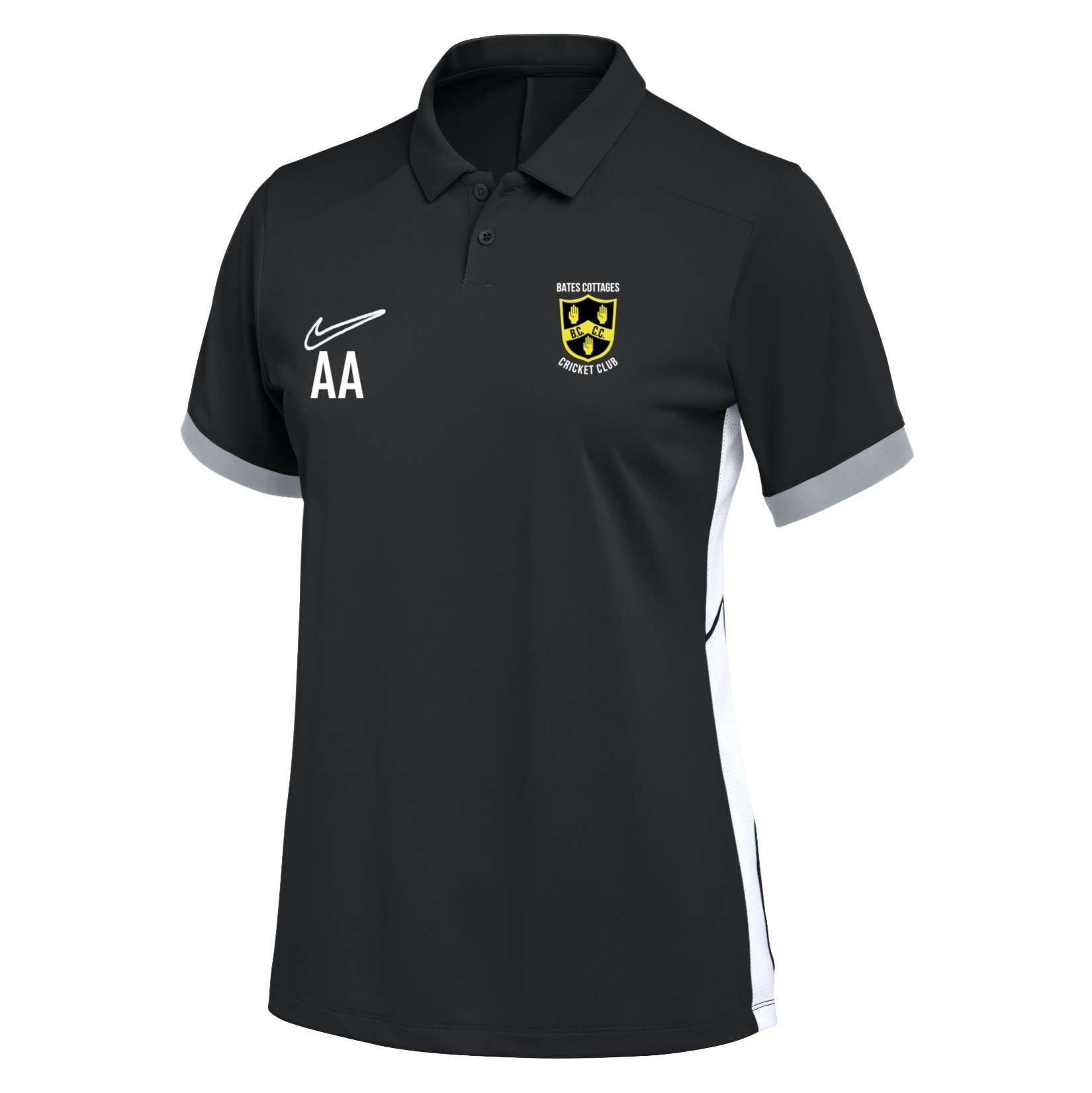 Nike Dri-FIT Academy 25 Polo (W) - Black/White/White