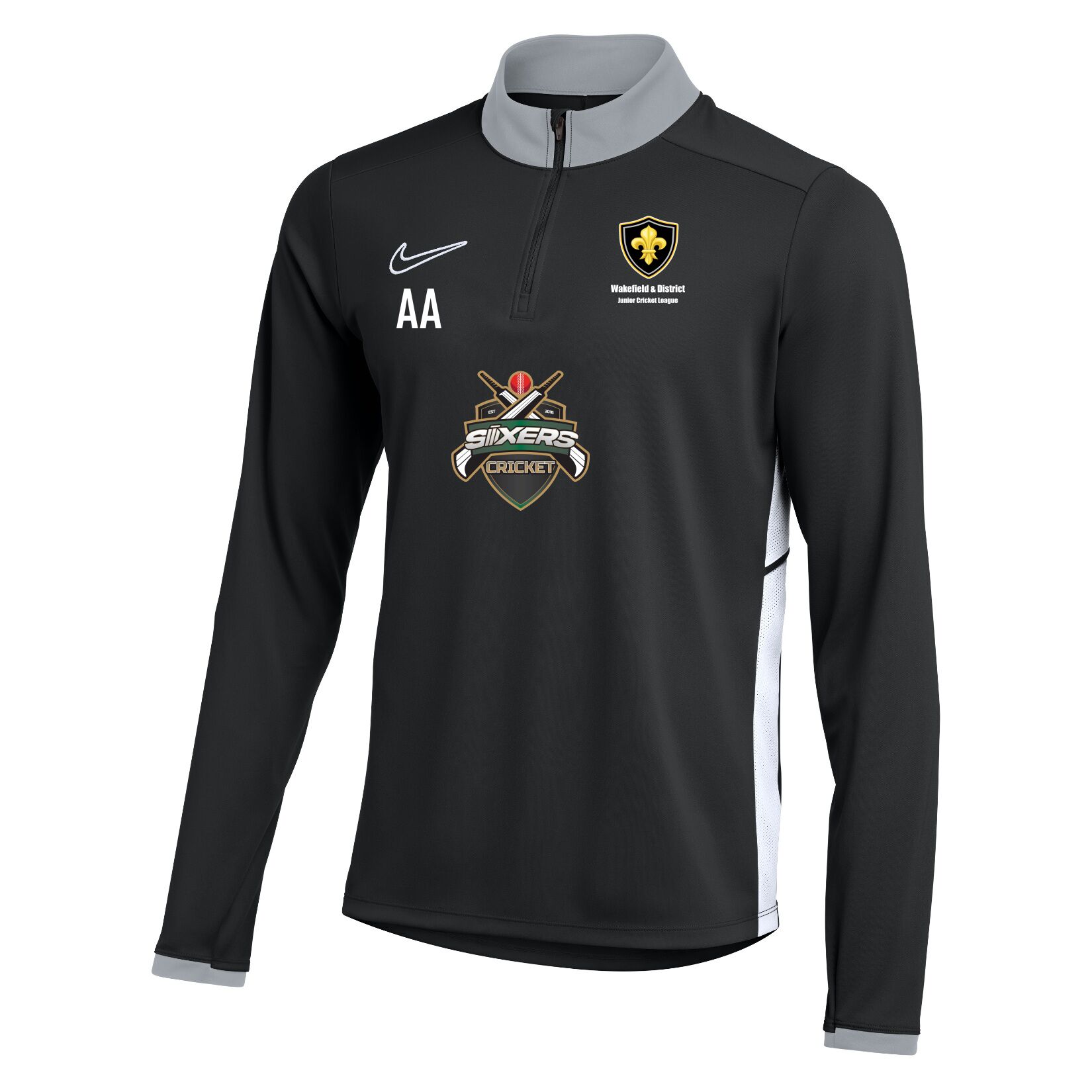 Nike Dri-FIT Academy 25 Drill Top - Black/White/White