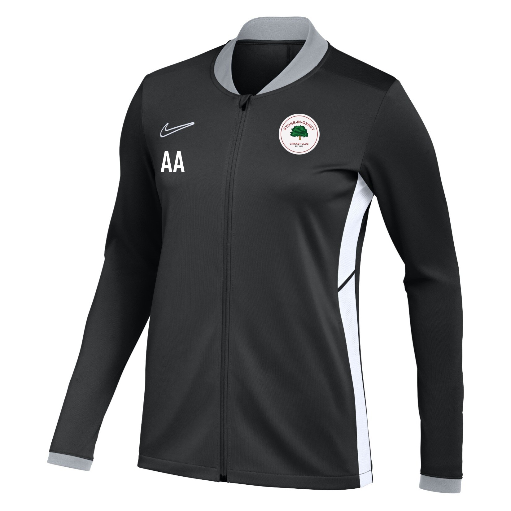 Nike Dri-FIT Academy 25 Knit Track Jacket (W) - Black/White/White