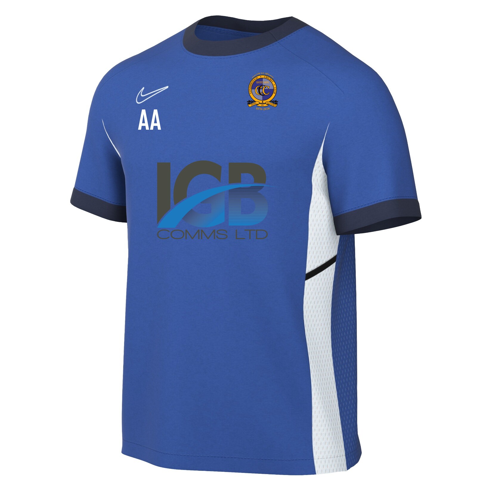 Nike Academy 25 Short-Sleeve Training Top - Royal Blue/Obsidian/White