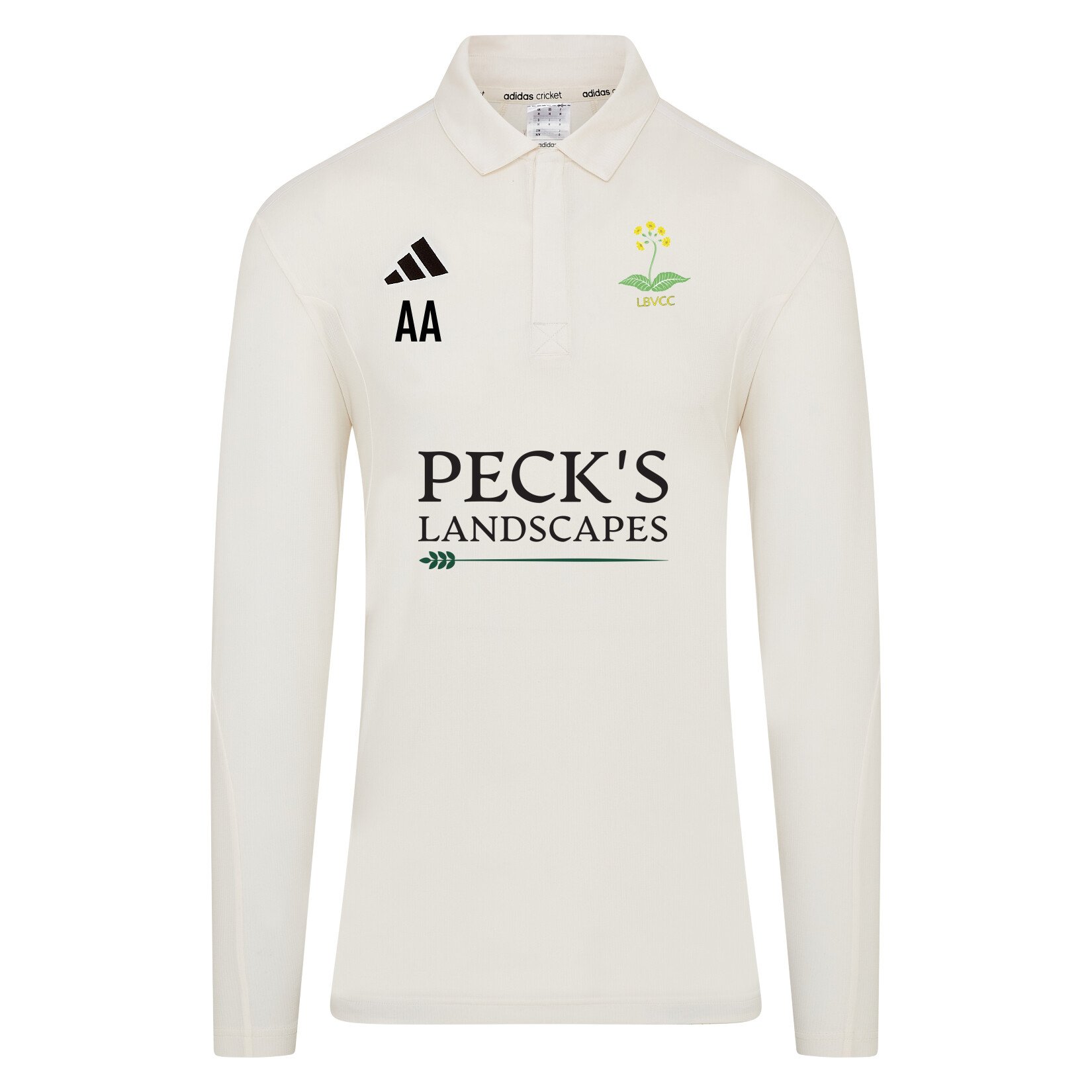 adidas-SS Elite Long-Sleeve Polo Shirt - Ivory/White