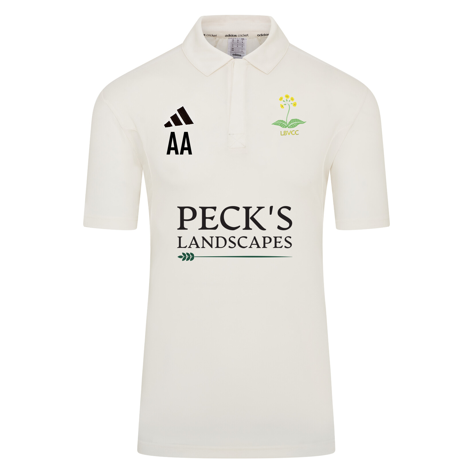adidas-SS Elite Short Sleeve Cricket Shirt - Ivory/White