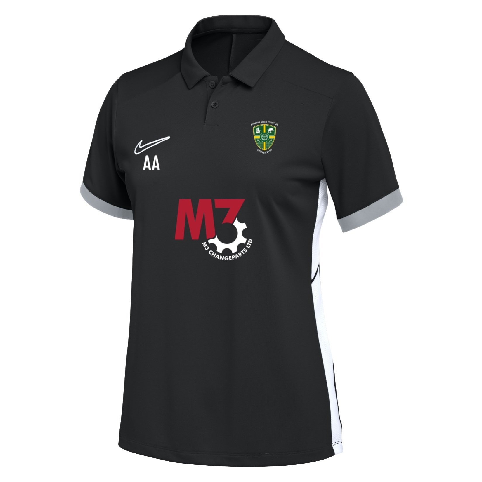 Nike Dri-FIT Academy 25 Polo (W) - Black/White/White