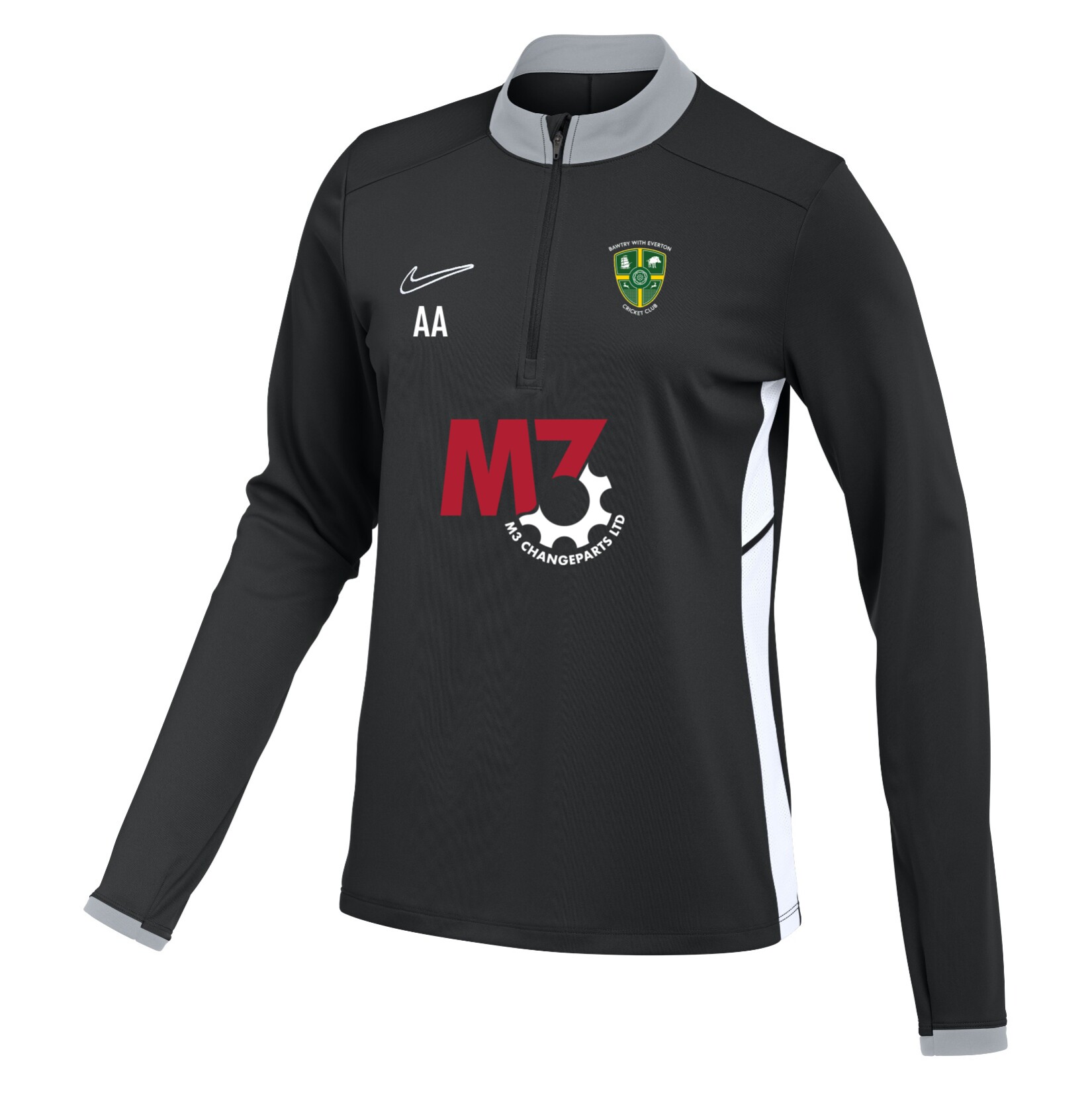 Nike Dri-FIT Academy 25 Drill Top (W) - Black/White/White