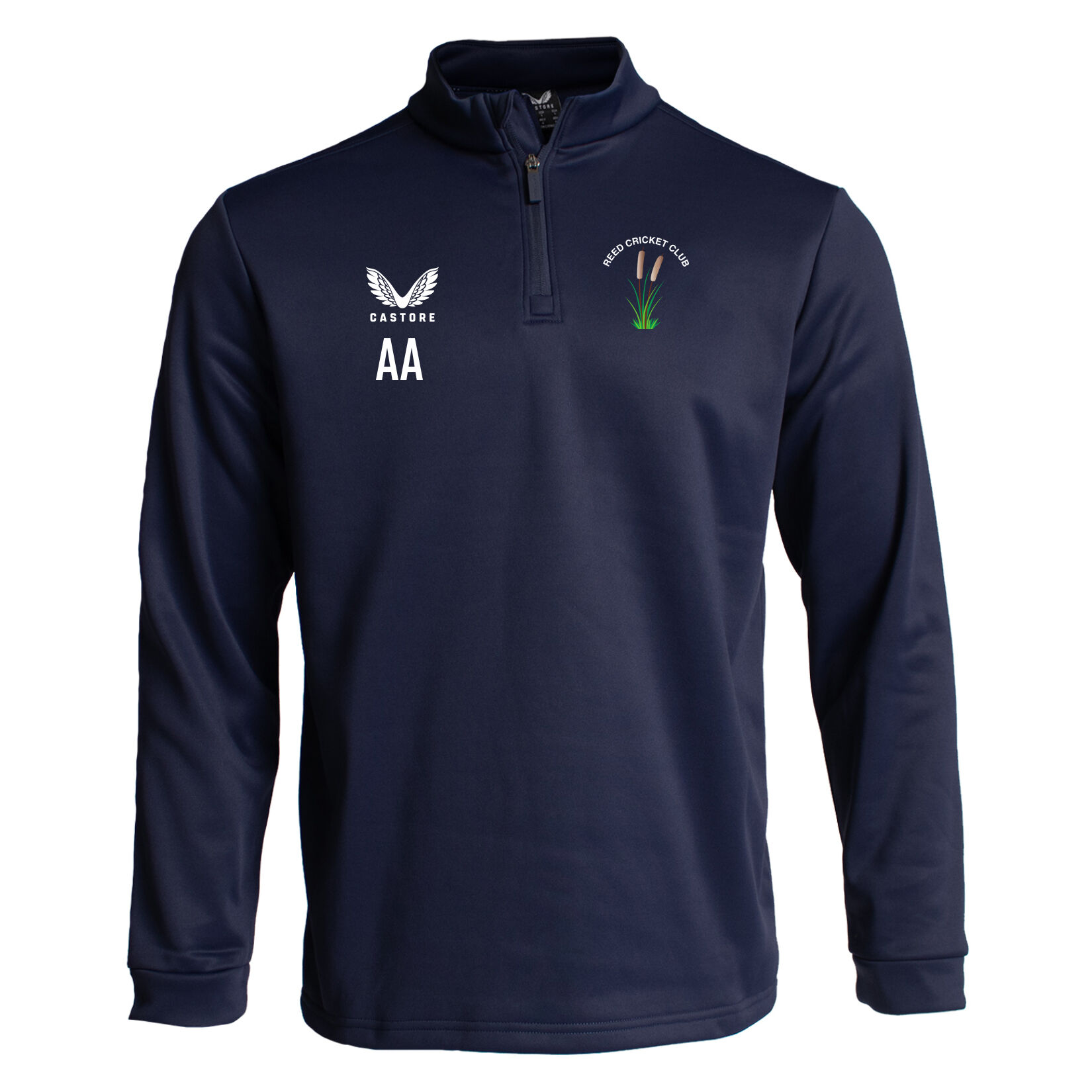 Castore Fleece Brushback 1/4 Zip Midlayer - Navy