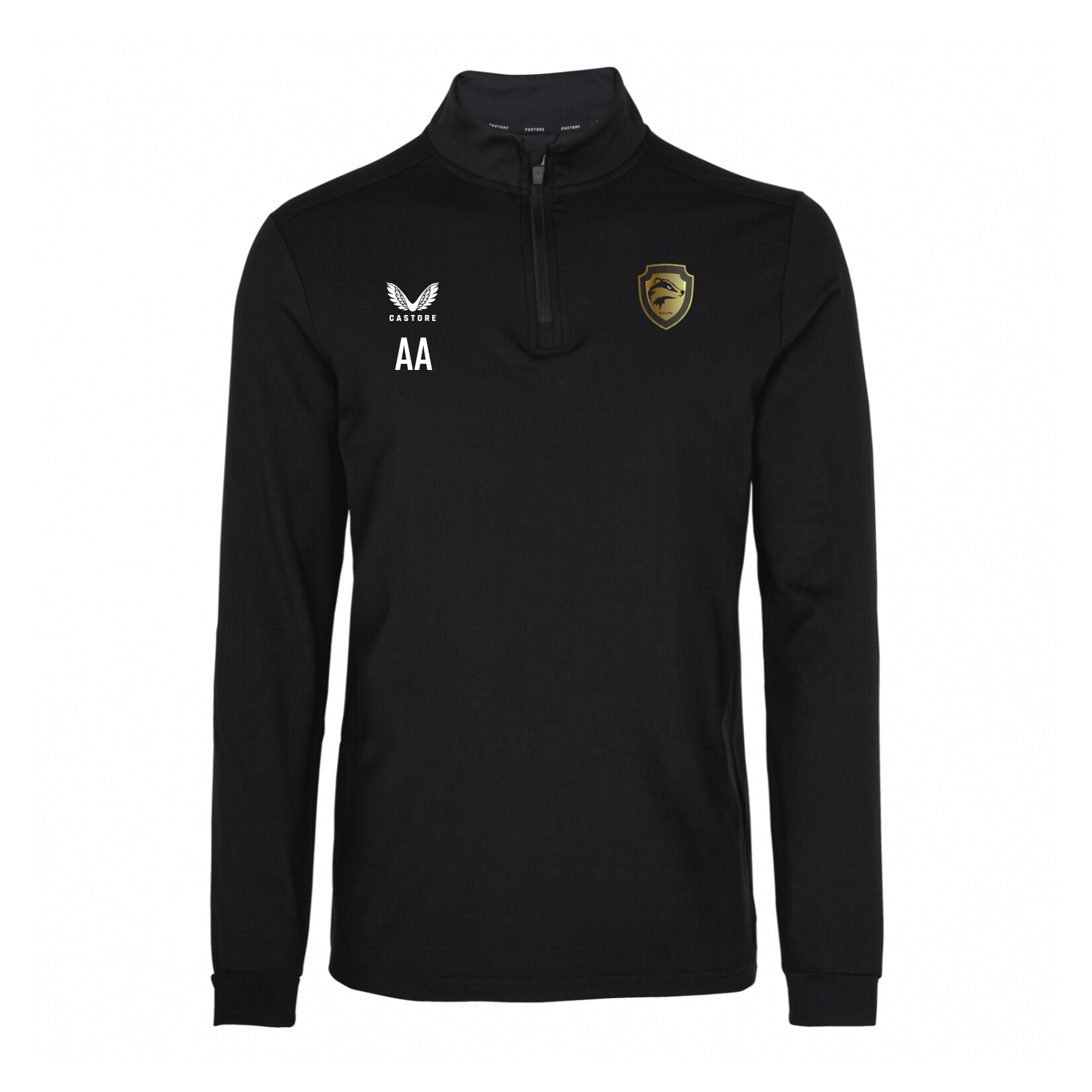 Castore Fleece Brushback 1/4 Zip Midlayer - Black