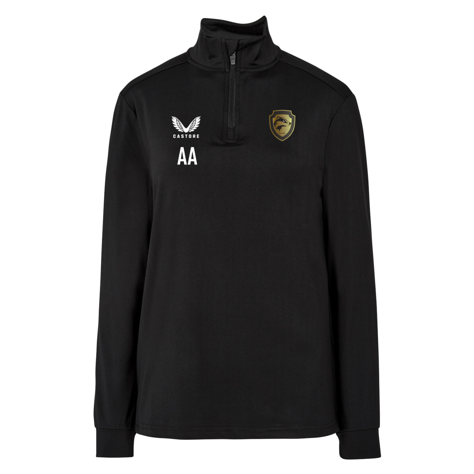 Castore Fleece Brushback 1/4 Zip Midlayer (W) - Black