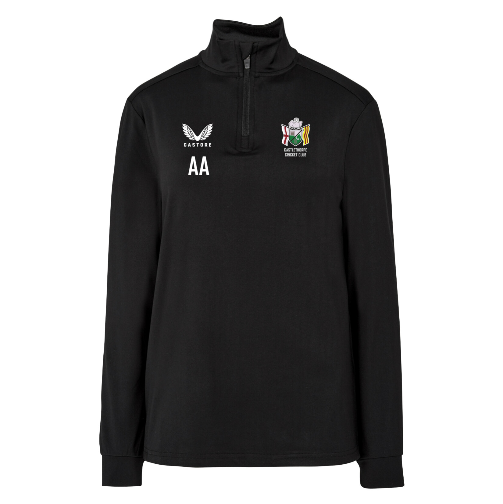 Castore Fleece Brushback 1/4 Zip Midlayer (W) - Black