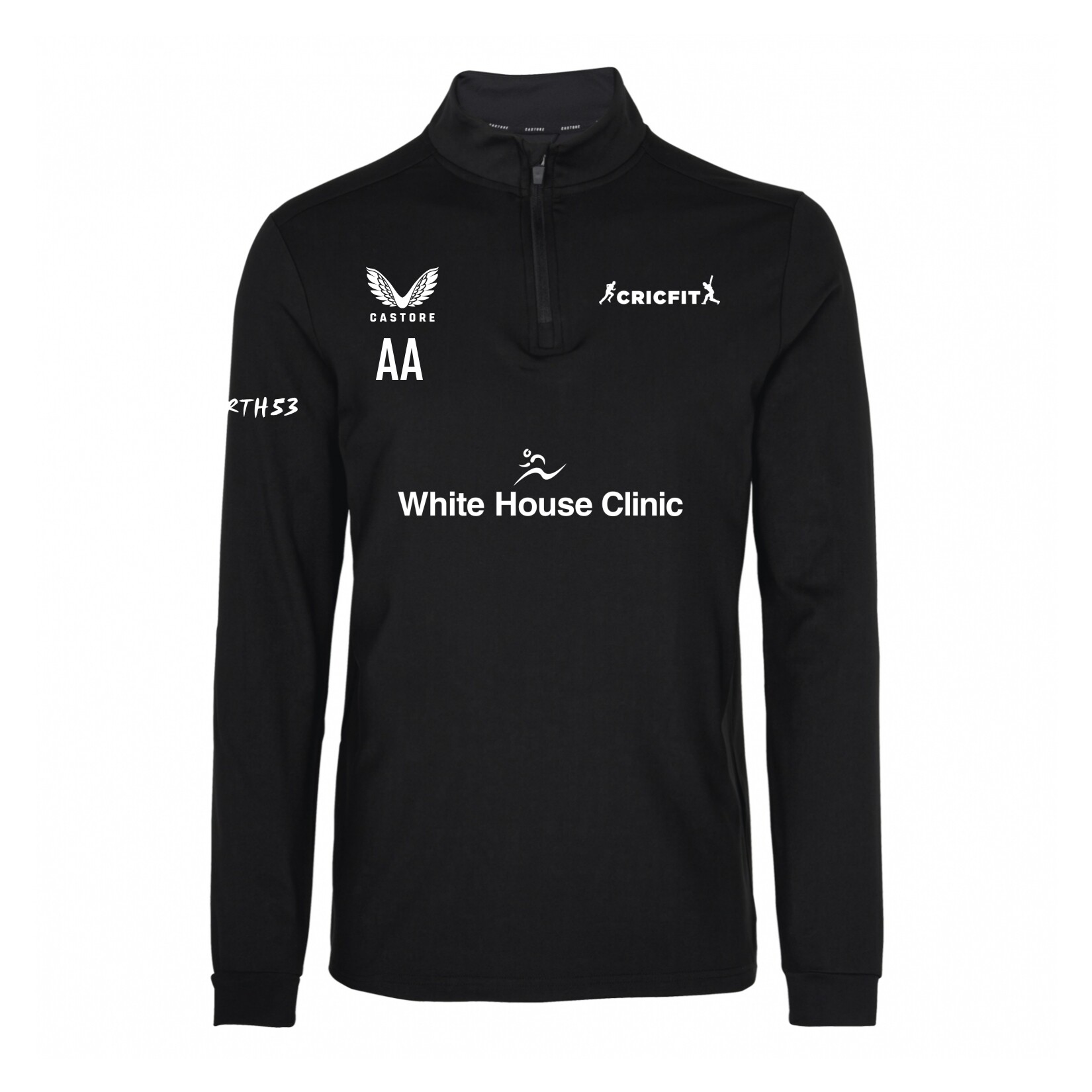 Castore Fleece Brushback 1/4 Zip Midlayer - Black