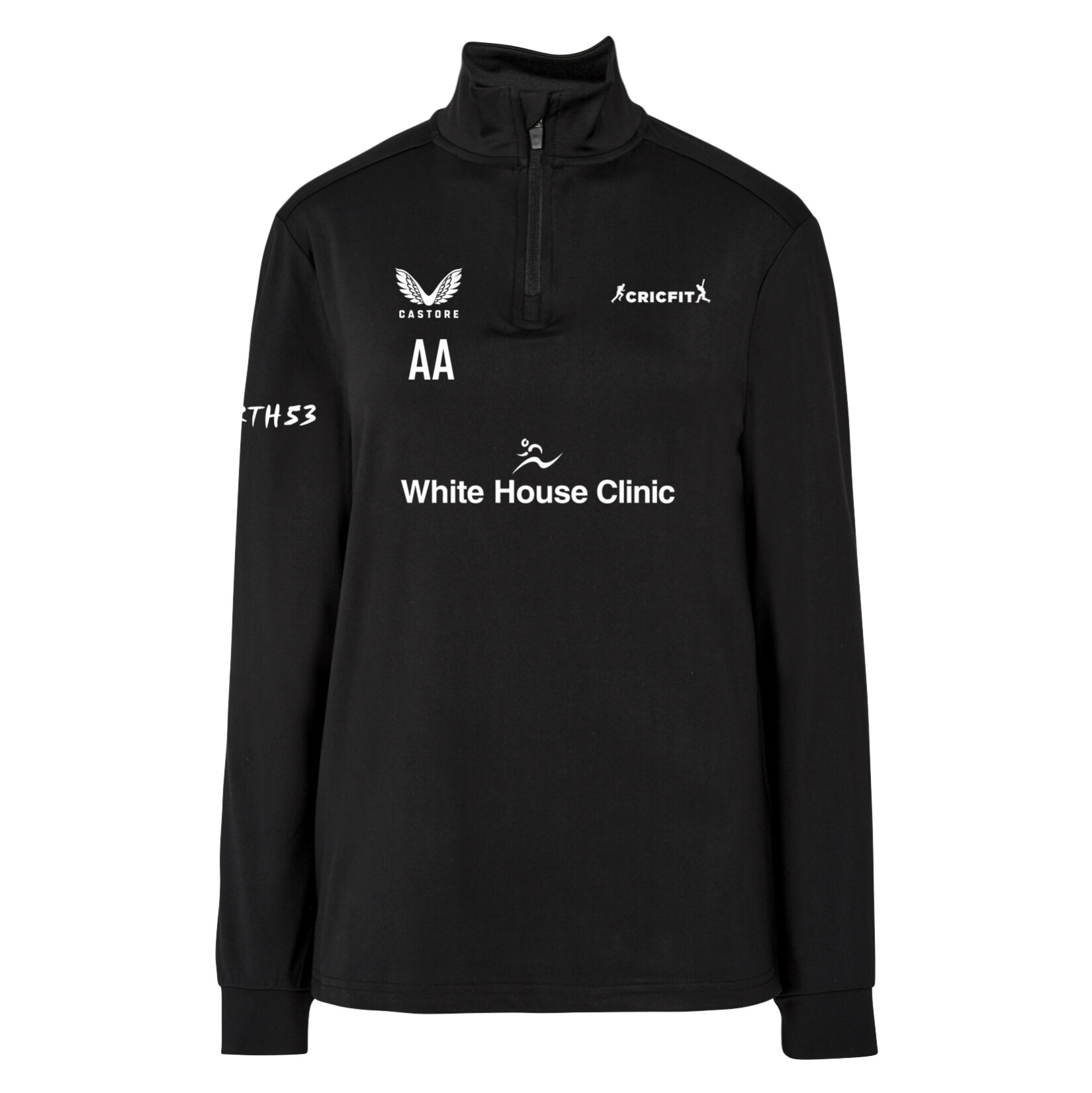 Castore Fleece Brushback 1/4 Zip Midlayer (W) - Black