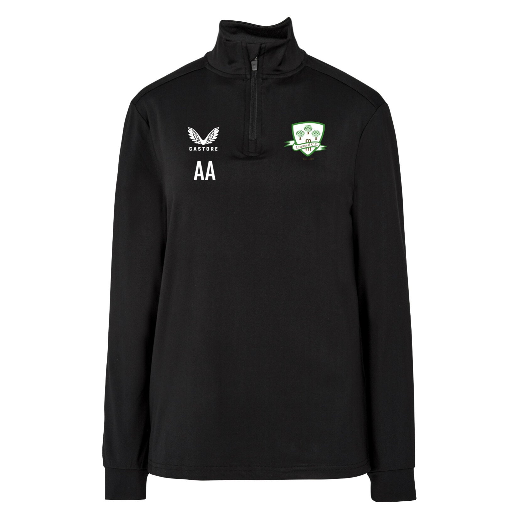 Castore Fleece Brushback 1/4 Zip Midlayer (W) - Black