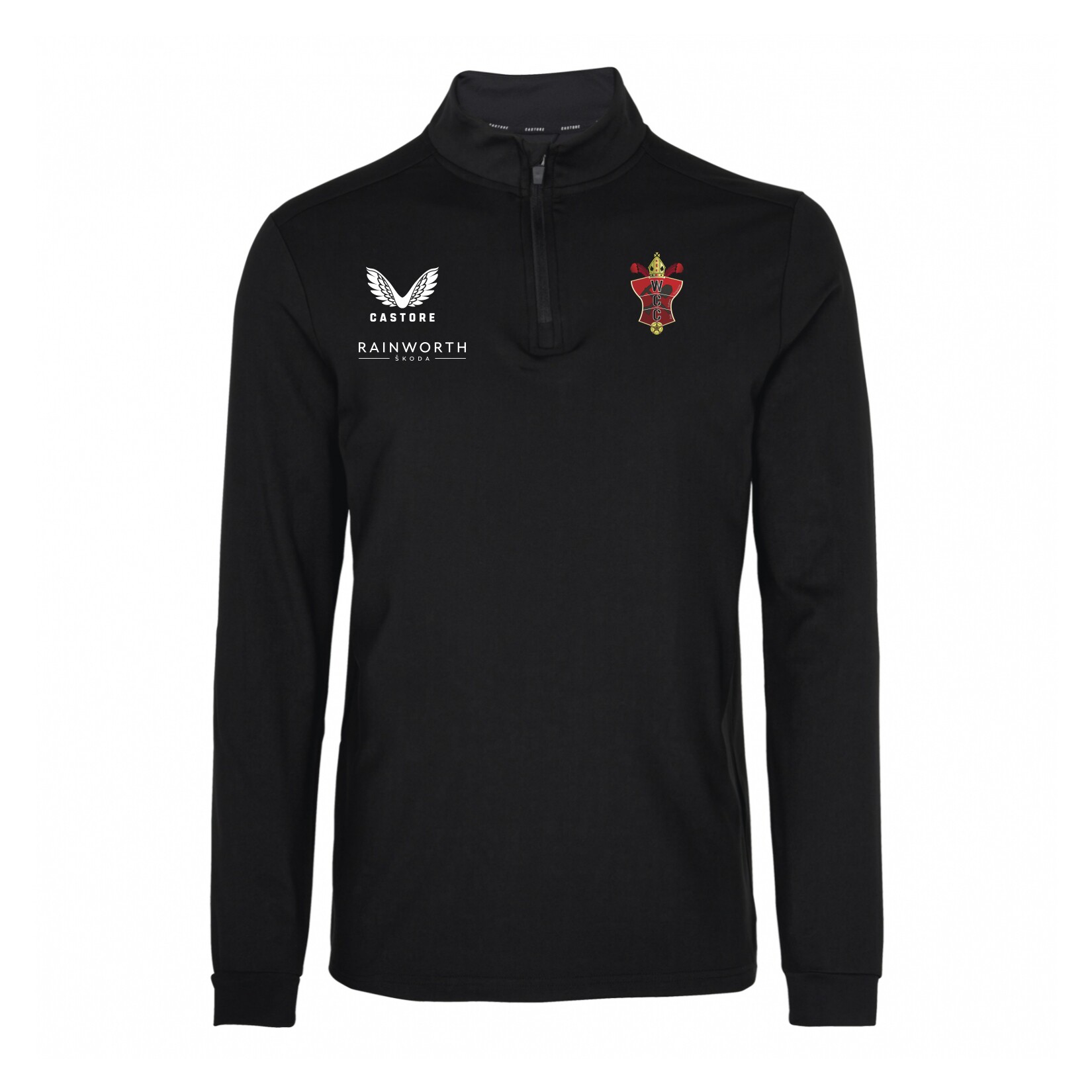 Castore Fleece Brushback 1/4 Zip Midlayer - Black