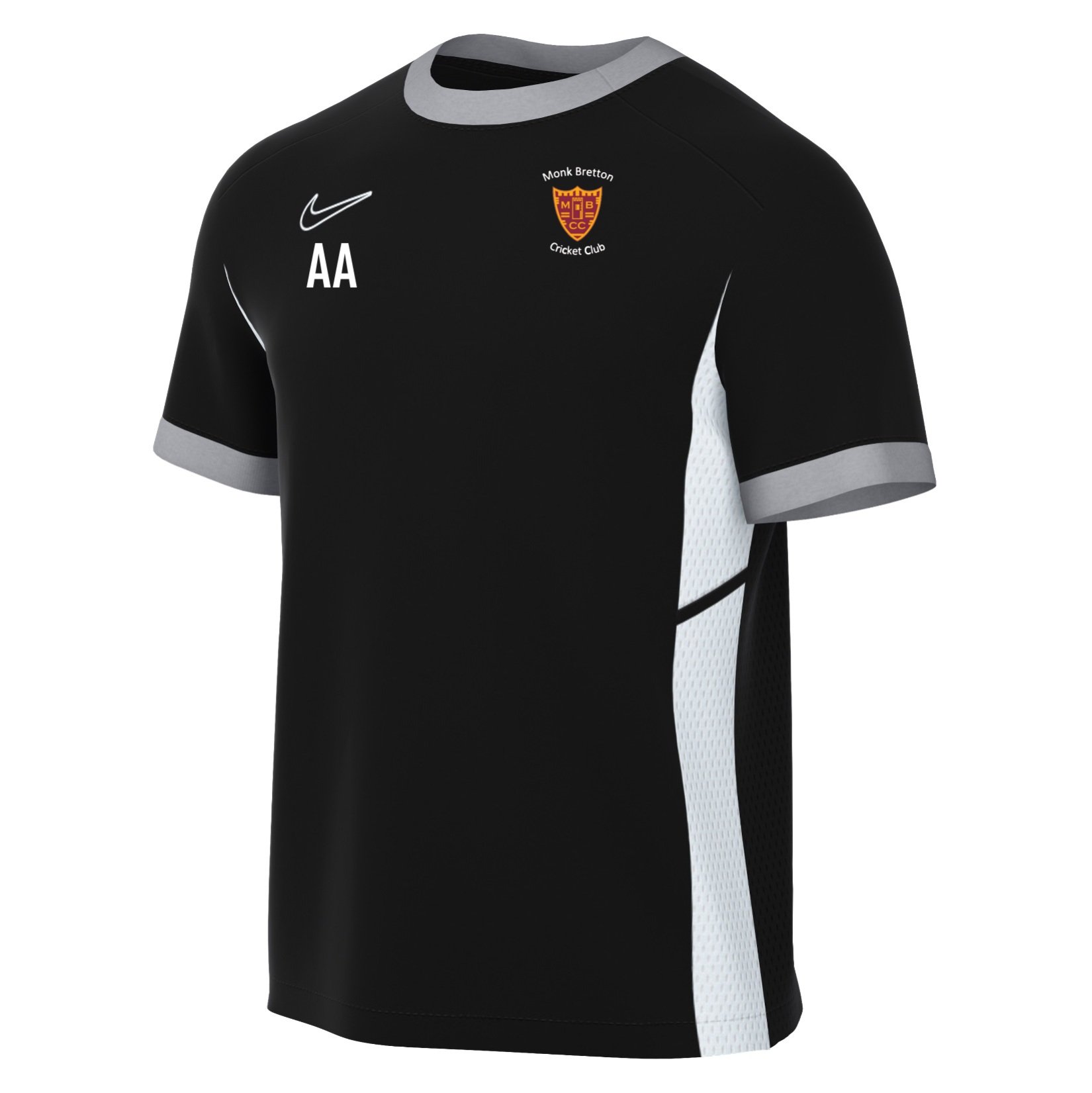 Nike Academy 25 Short-Sleeve Training Top - Black/White/White