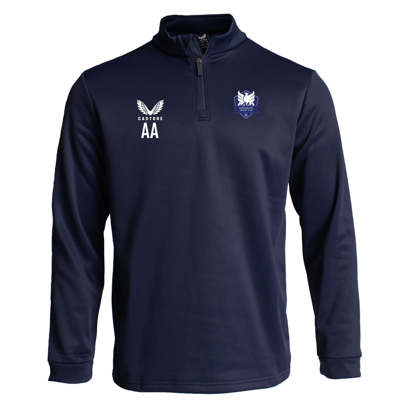 Castore Fleece Brushback 1/4 Zip Midlayer - Navy