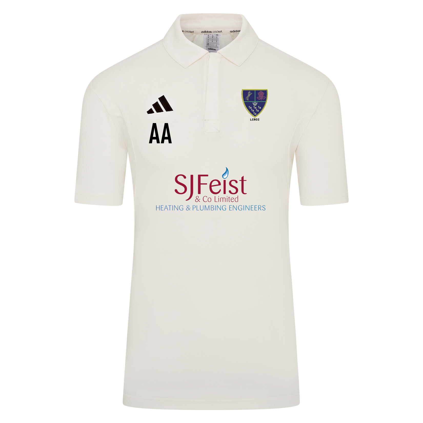 adidas-SS Elite Short Sleeve Cricket Shirt - Ivory/White