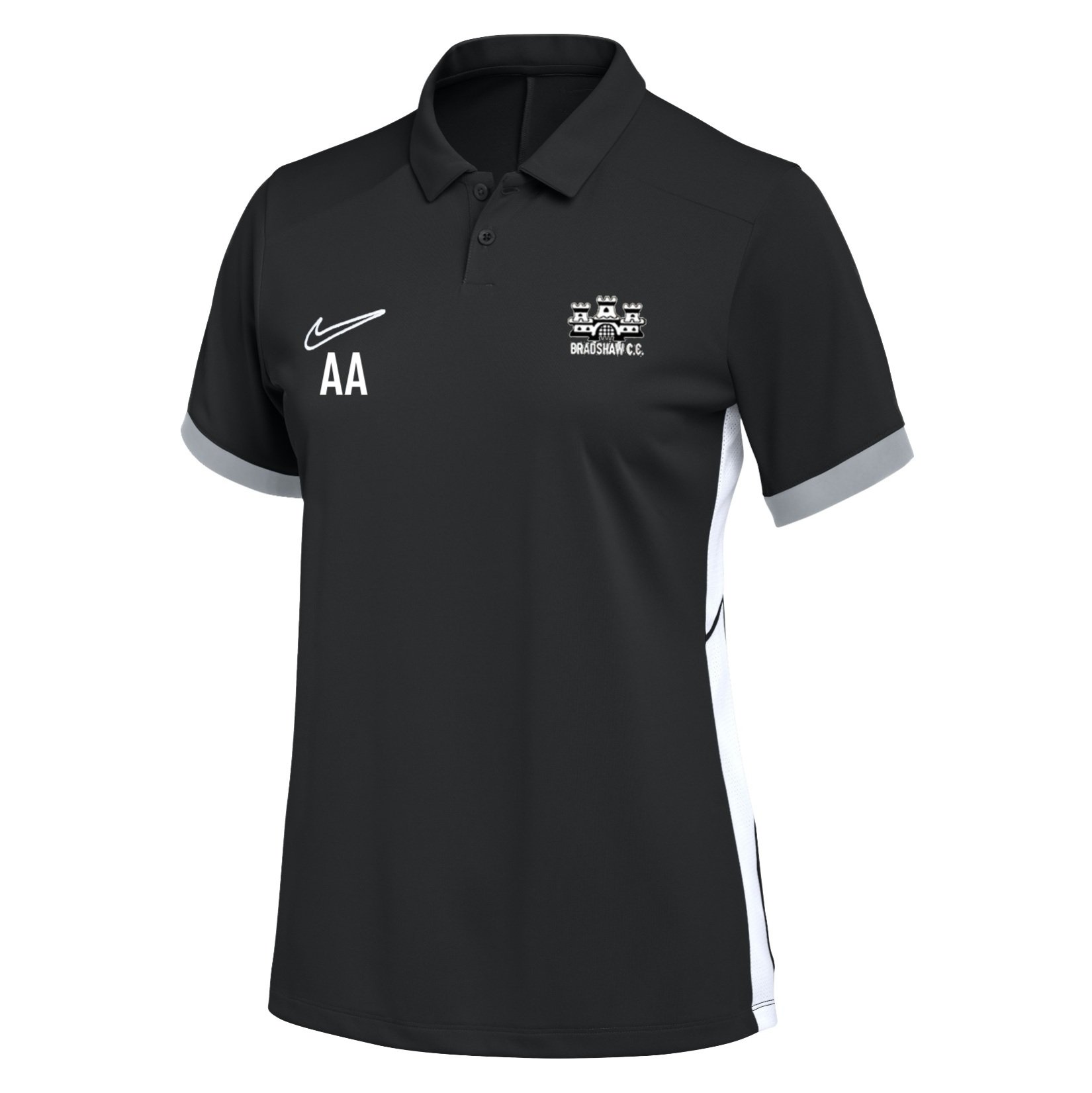 Nike Dri-FIT Academy 25 Polo (W) - Black/White/White