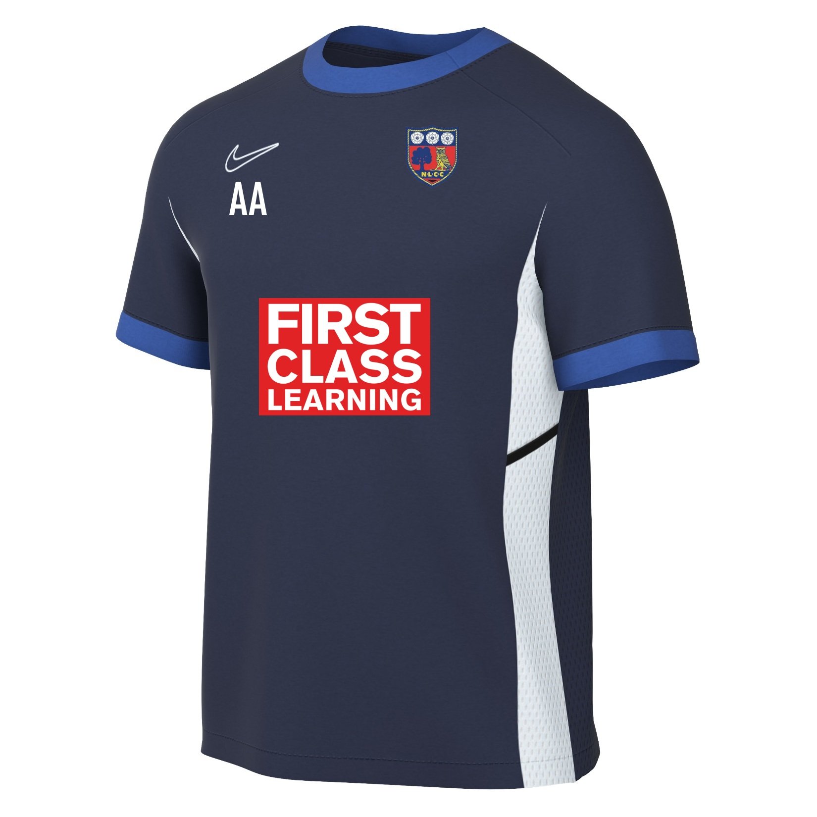Nike Academy 25 Short-Sleeve Training Top - Obsidian/Royal Blue/White