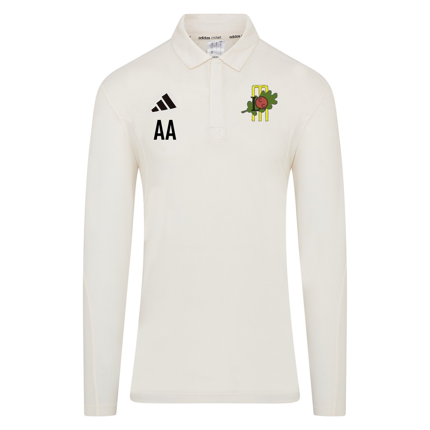 adidas-SS Elite Long-Sleeve Polo Shirt - Ivory/White