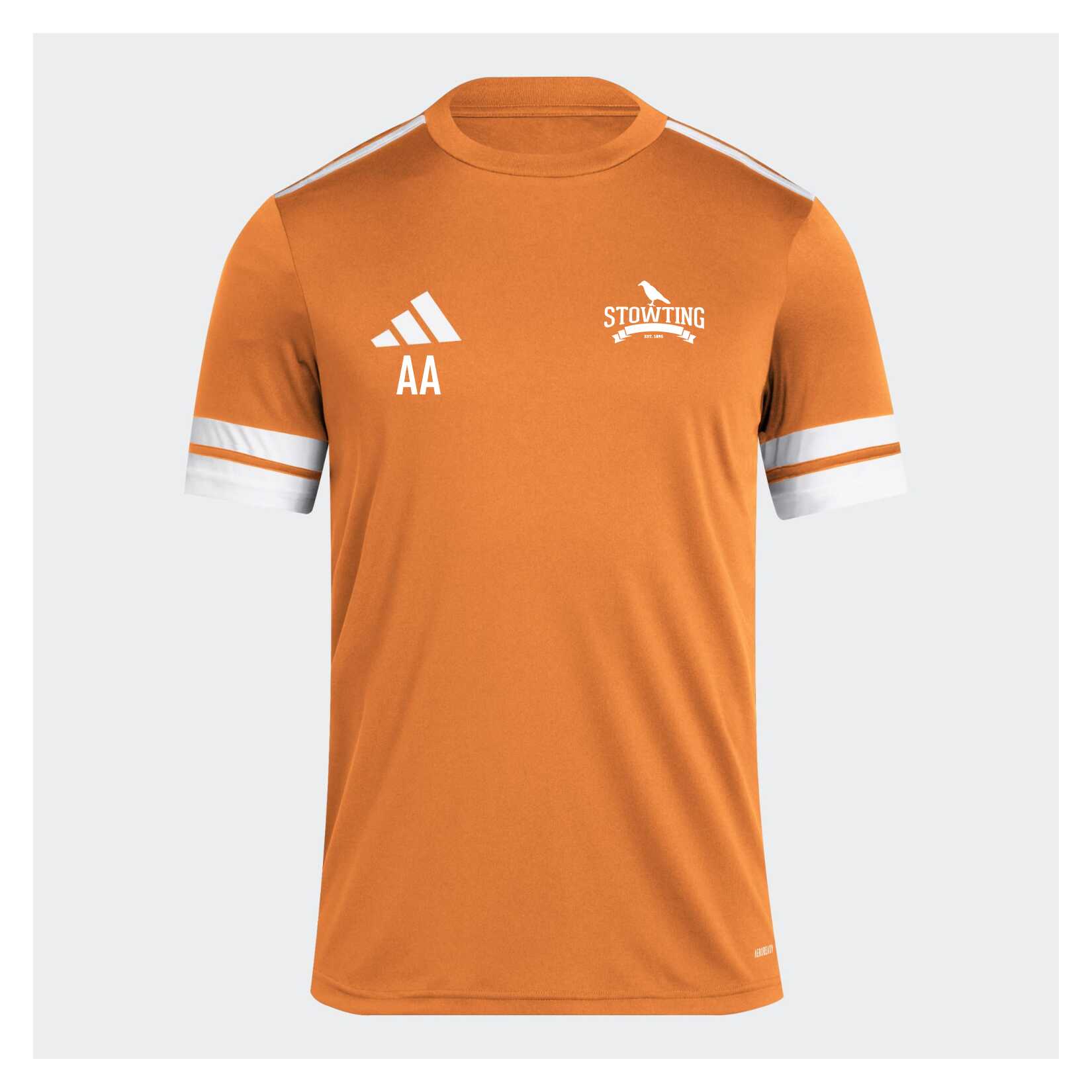 adidas Squadra 25 Short-Sleeve Jersey - Team Orange/White