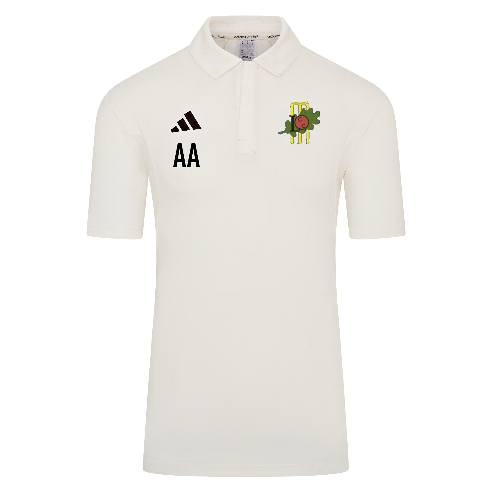 adidas-SS Elite Short Sleeve Cricket Shirt - Ivory/White
