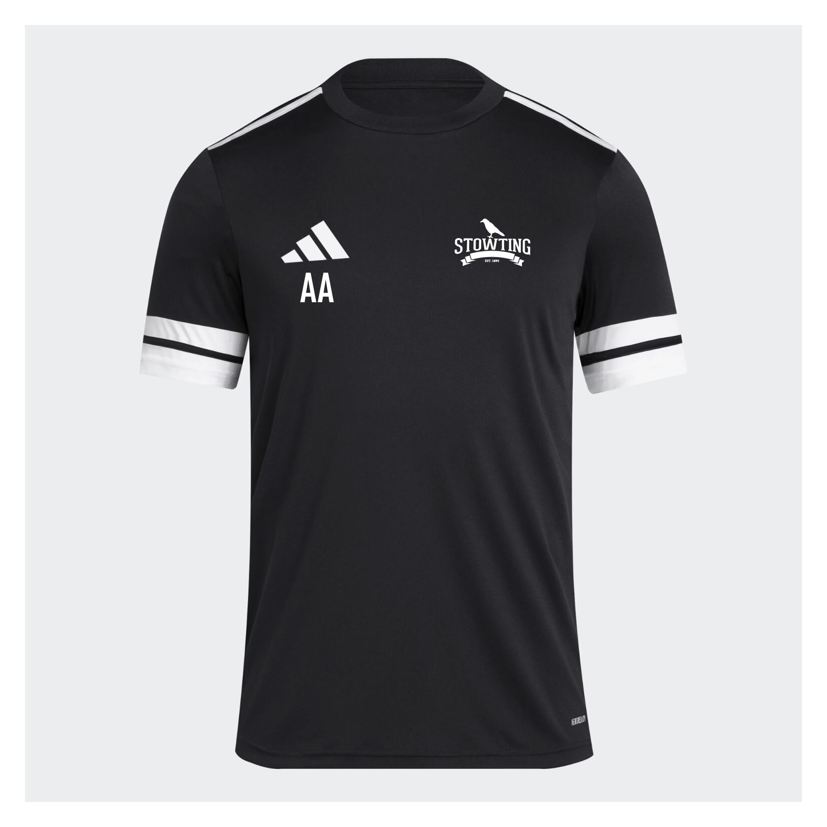 adidas Squadra 25 Short-Sleeve Jersey - Black/White
