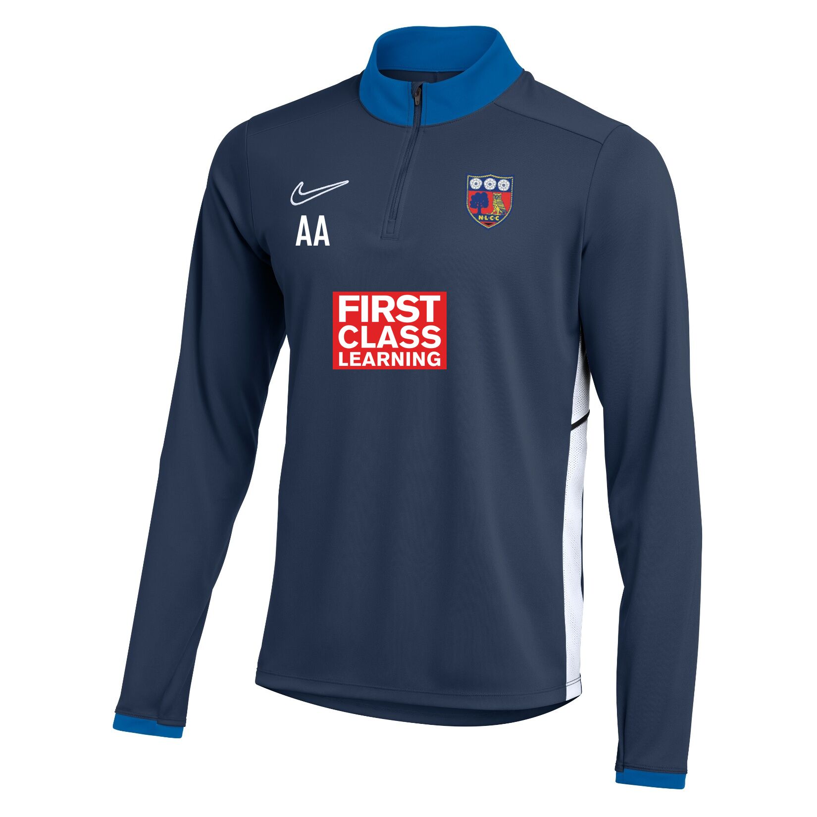 Nike Dri-FIT Academy 25 Drill Top - Obsidian/Royal Blue/White