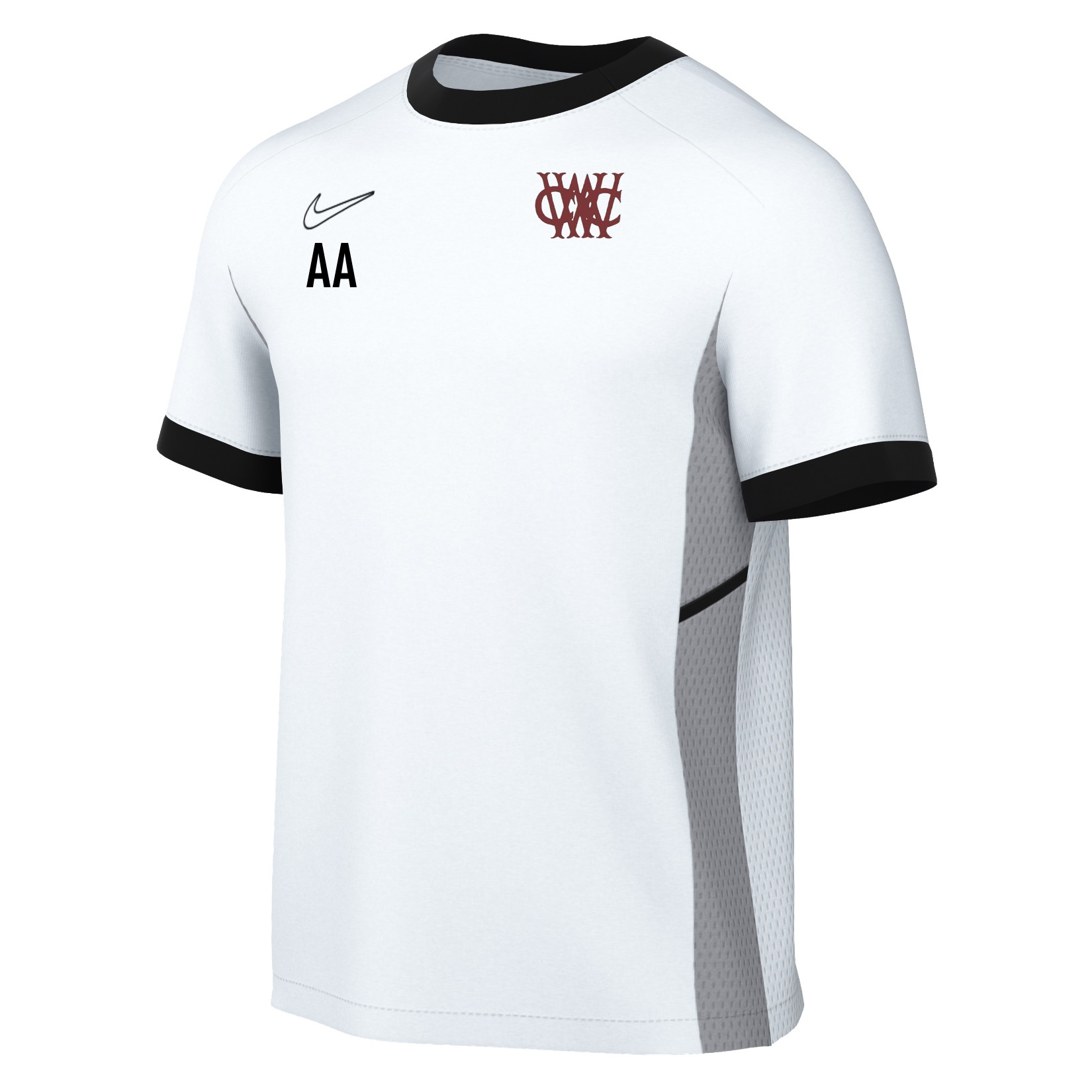 Nike Academy 25 Short-Sleeve Training Top - White/Black/Black