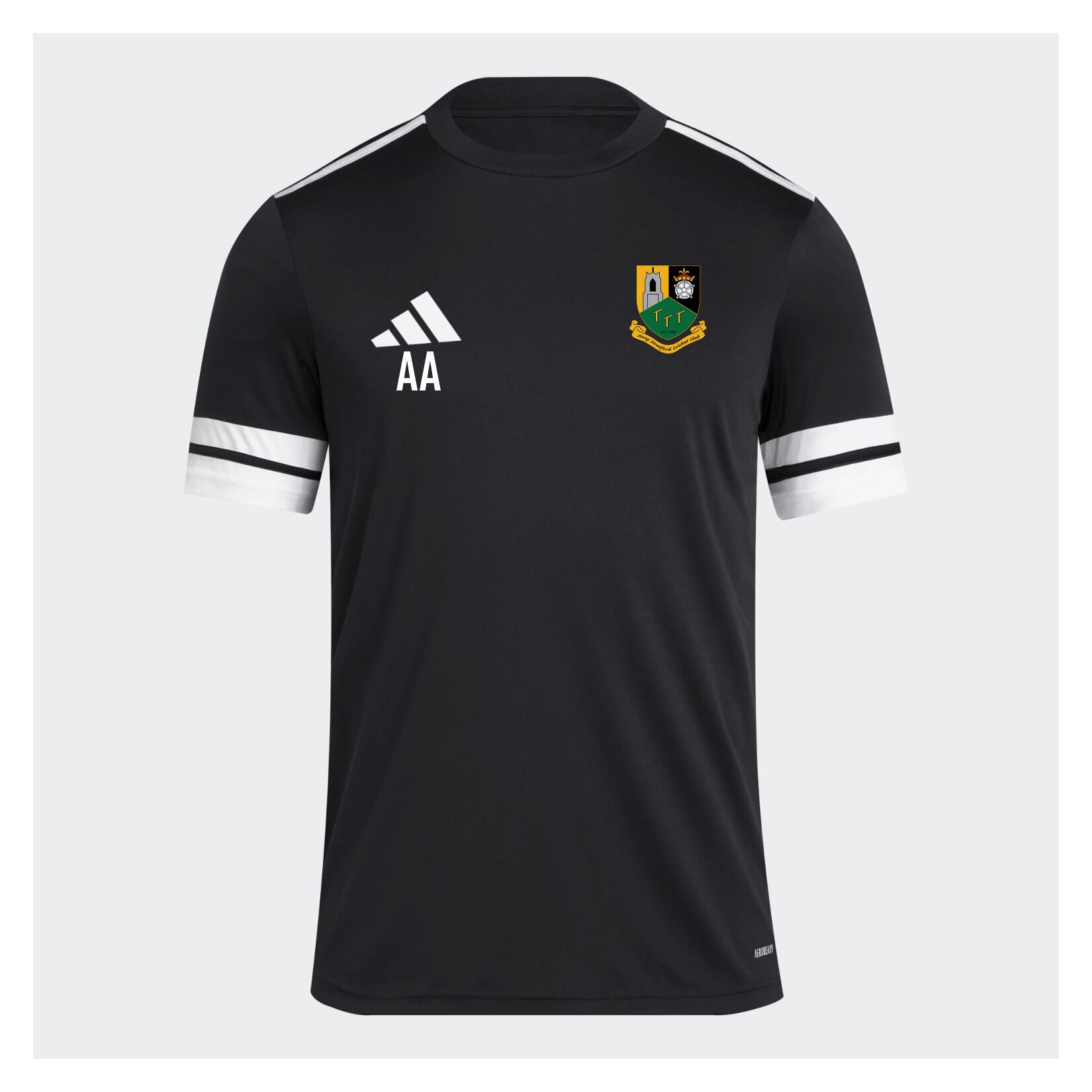 adidas Squadra 25 Short-Sleeve Jersey - Black/White