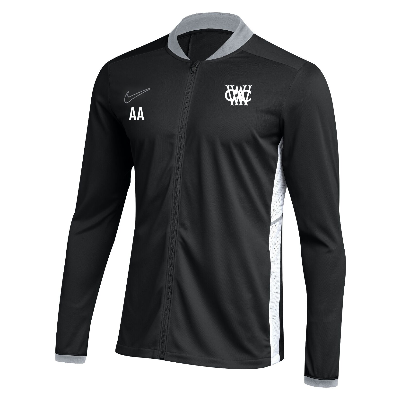Nike Dri-FIT Academy 25 Knit Track Jacket (W) - Black/White/White