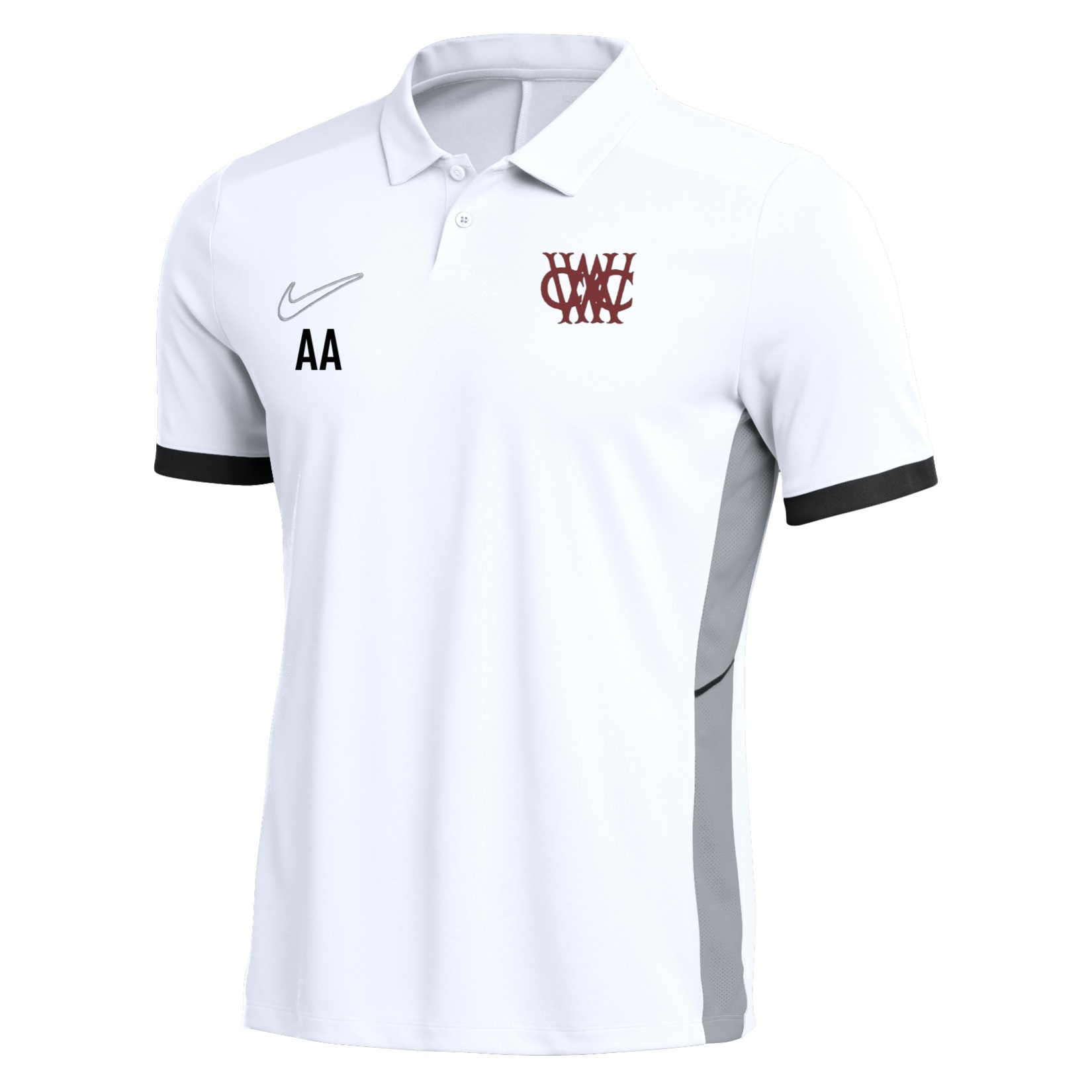 Nike Dri-FIT Academy 25 Polo - White/Black/Black