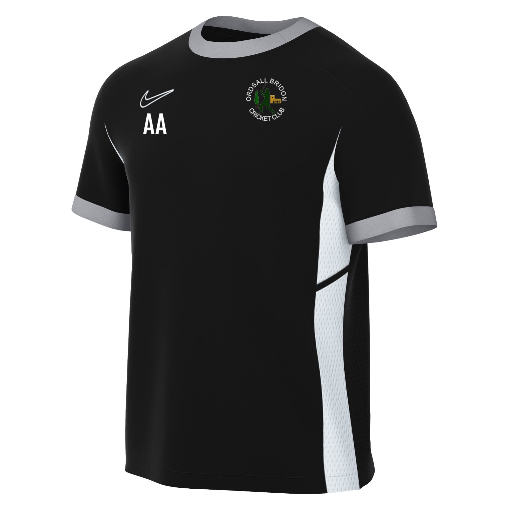 Nike Academy 25 Short-Sleeve Training Top - Black/White/White