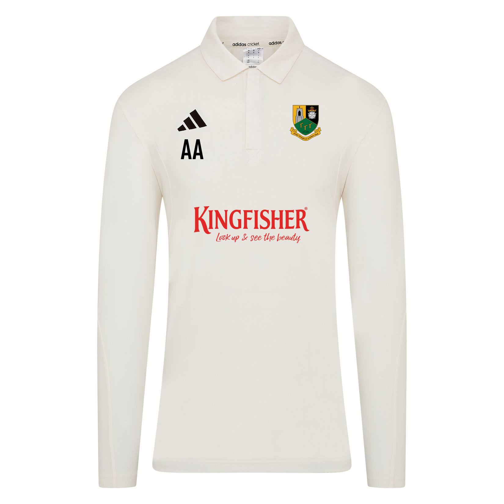 adidas-SS Elite Long-Sleeve Polo Shirt - Ivory/White