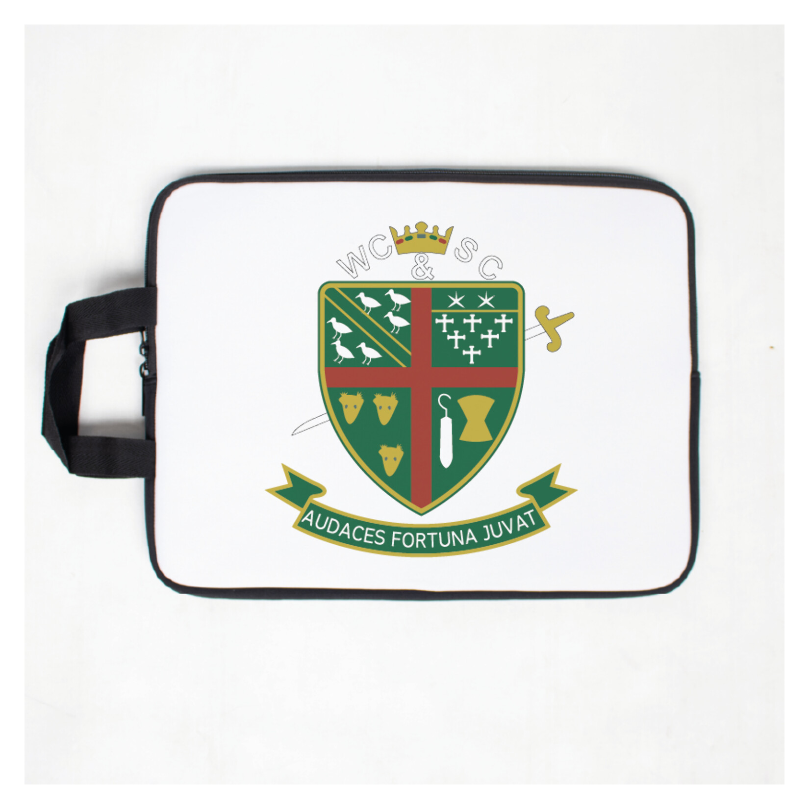 Kitlocker-Merchandise Laptop Sleeve - white/black