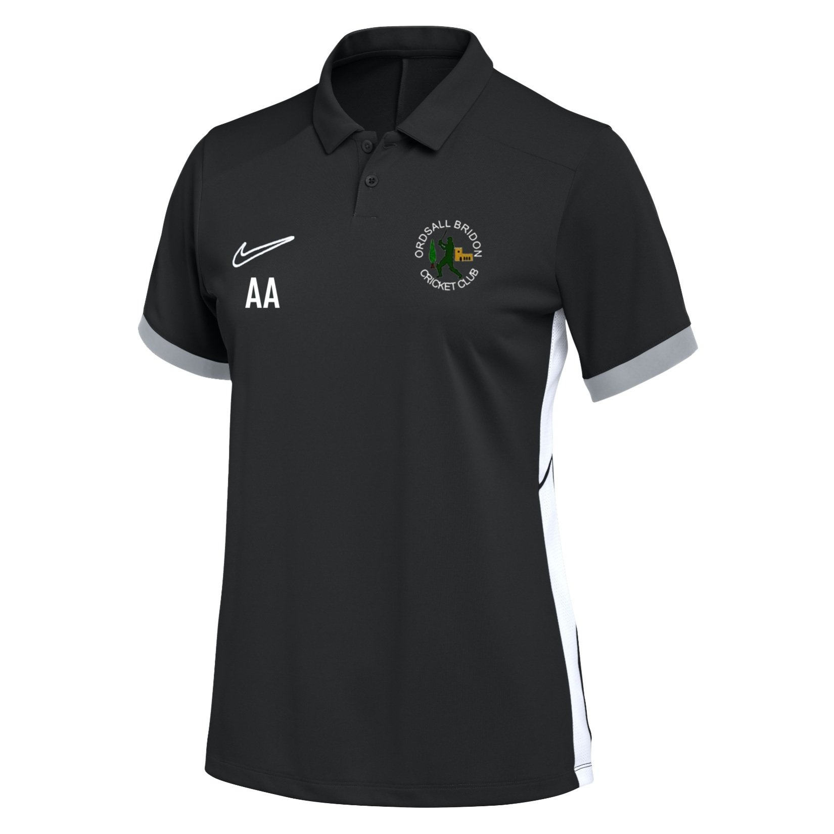 Nike Dri-FIT Academy 25 Polo (W) - Black/White/White