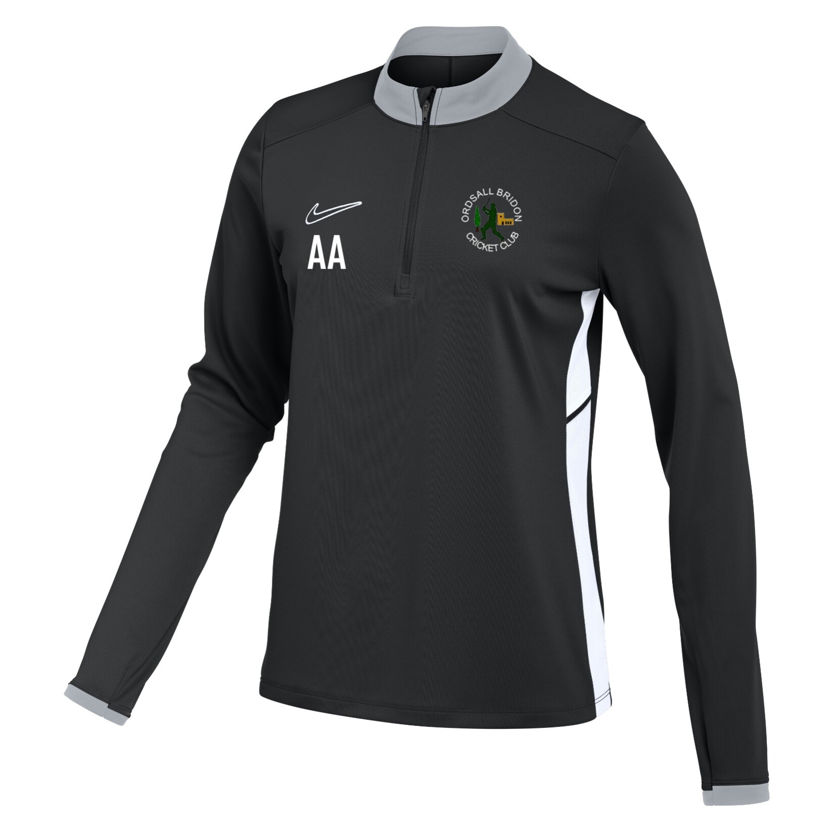 Nike Dri-FIT Academy 25 Drill Top (W) - Black/White/White