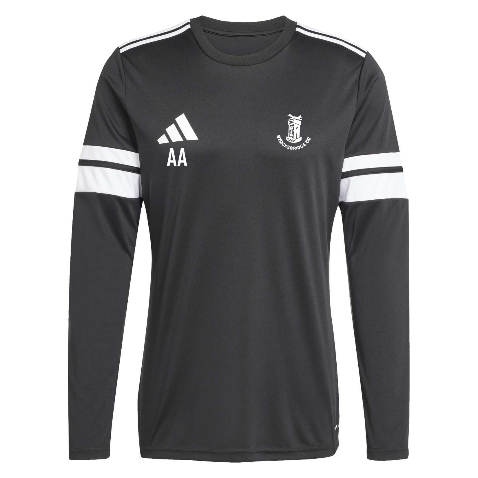 adidas Squadra 25 Long-Sleeve Jersey - Black/White