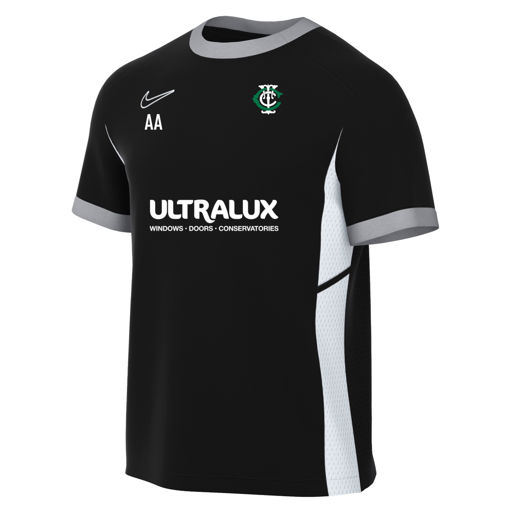 Nike Academy 25 Short-Sleeve Training Top - Black/White/White