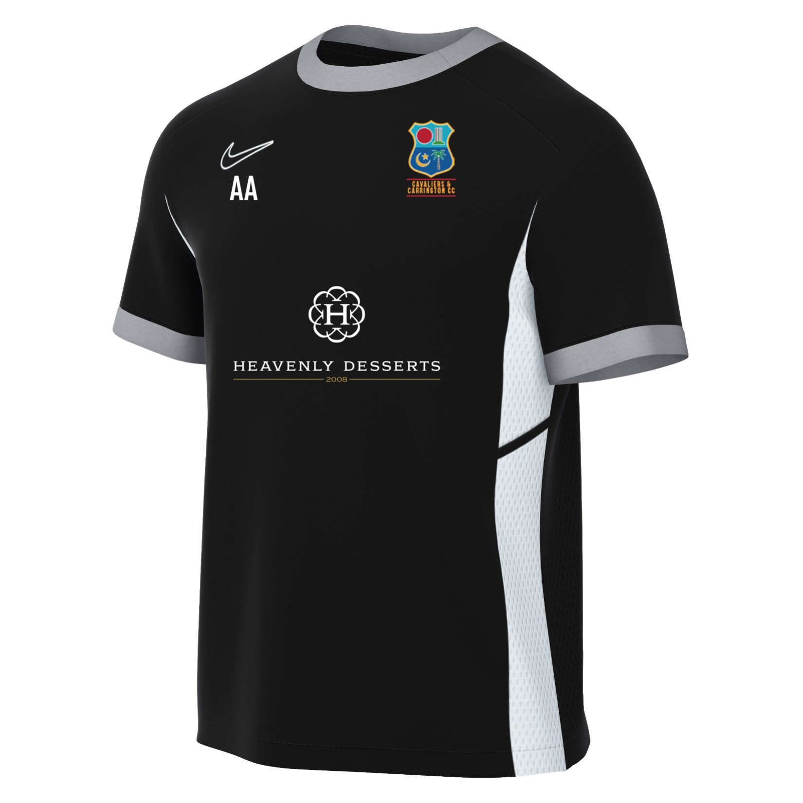 Nike Academy 25 Short-Sleeve Training Top - Black/White/White