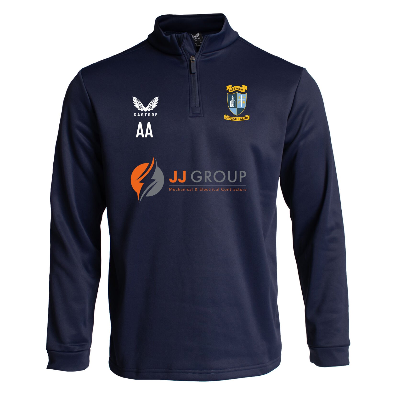 Castore Fleece Brushback 1/4 Zip Midlayer - Navy