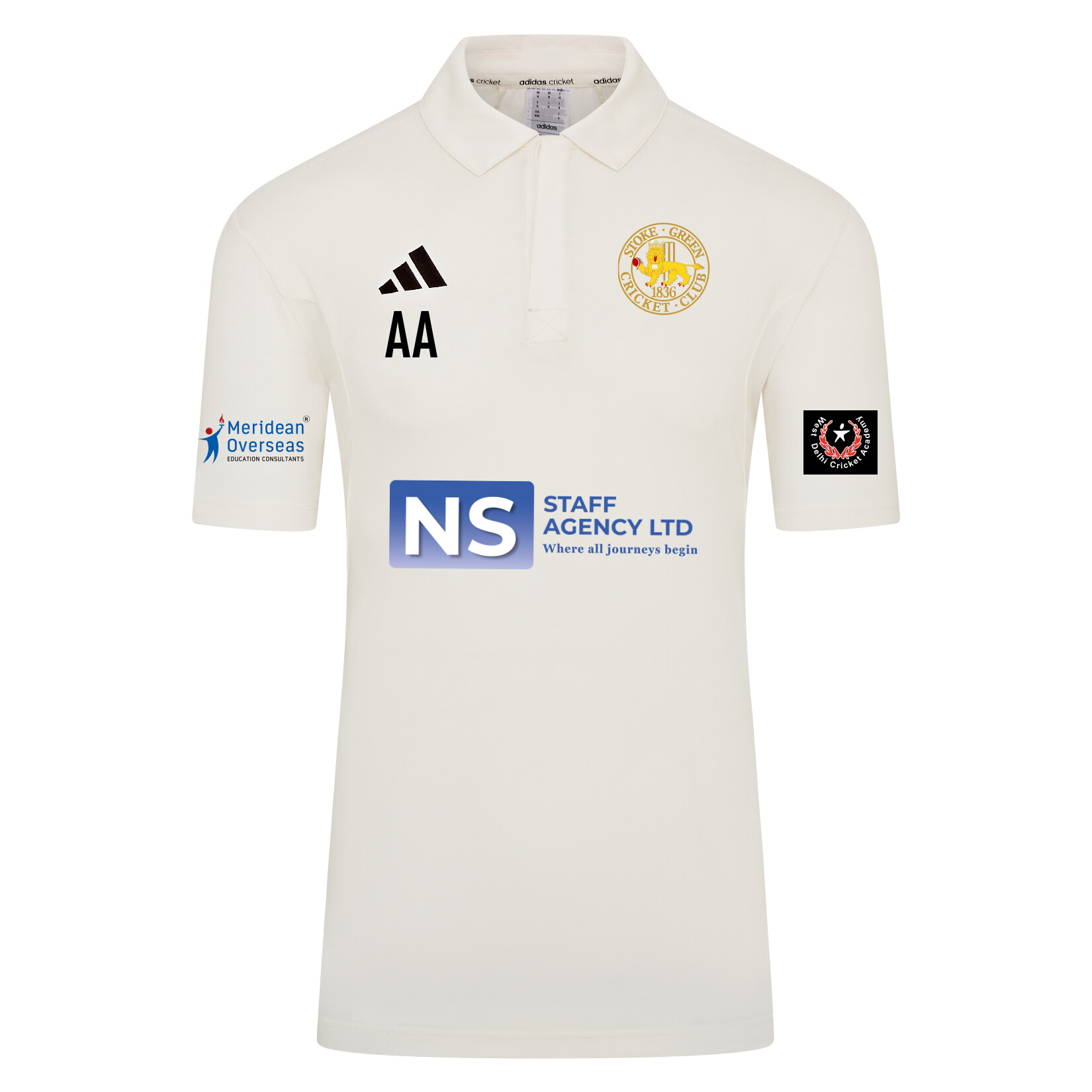 adidas-SS Elite Short Sleeve Cricket Shirt - Ivory/White