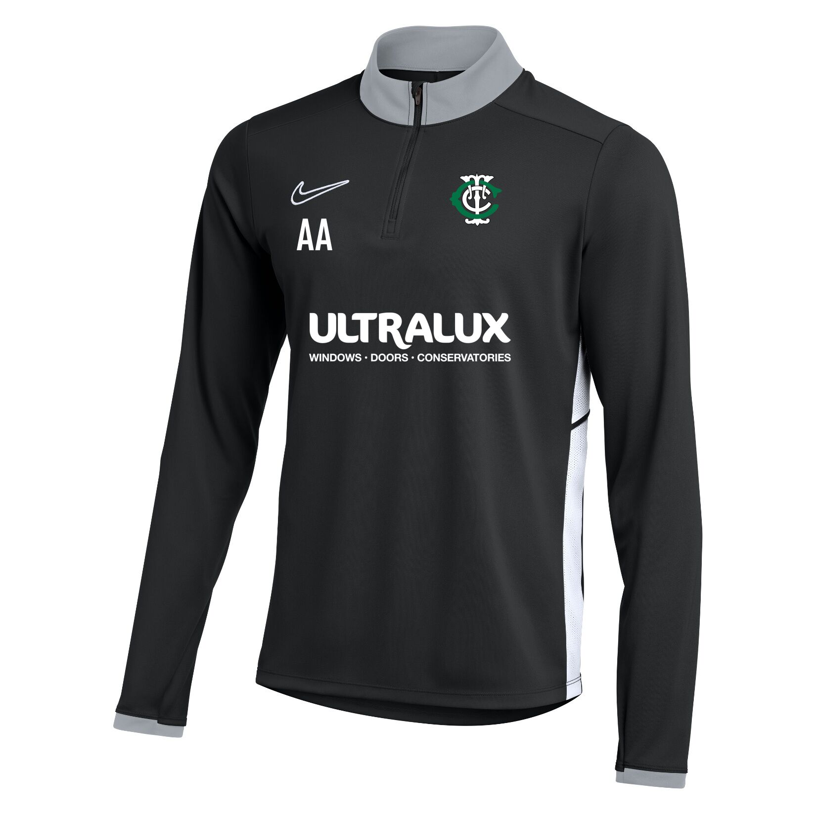 Nike Dri-FIT Academy 25 Drill Top - Black/White/White